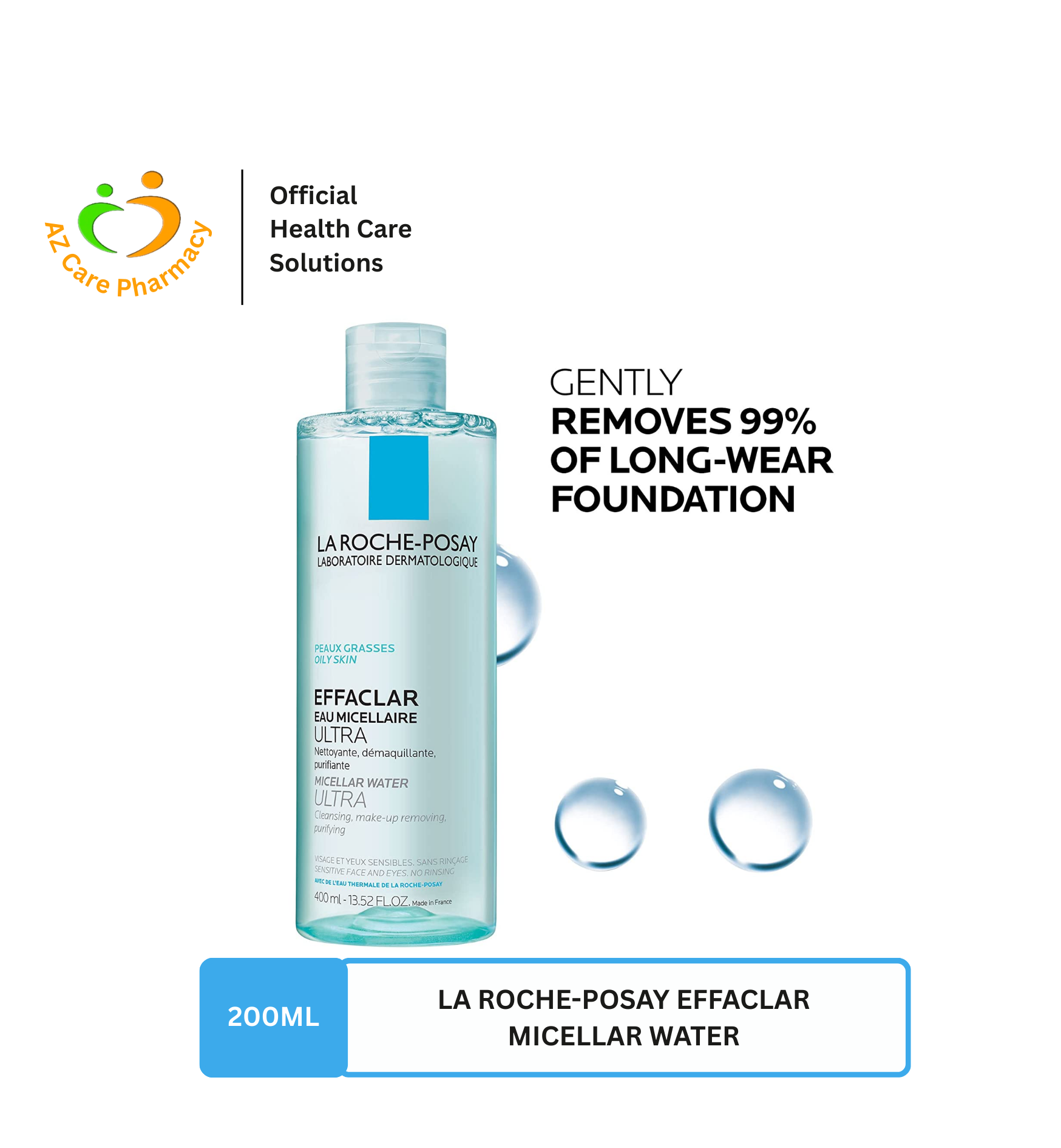 La Roche Posay Effaclar Micellar Water 200ml - Image 2