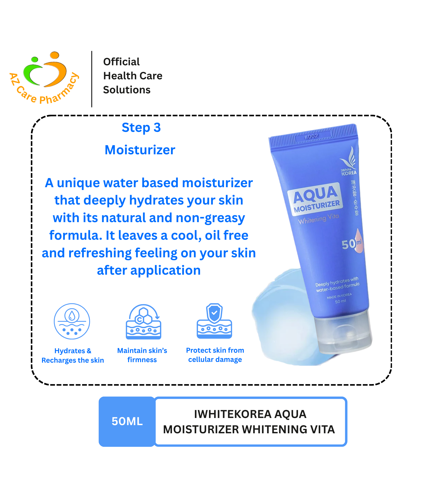 iWhiteKorea Aqua Moisturizer Whitening Vita 50ml - Image 4