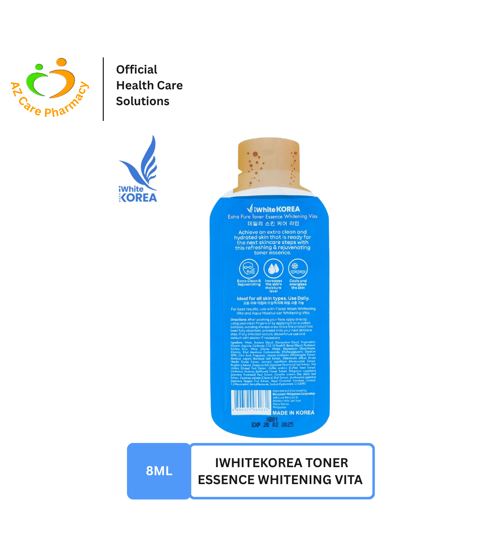 iWhiteKorea Toner Essence Whitening Vita 8ml (Trial Pack) - Image 2
