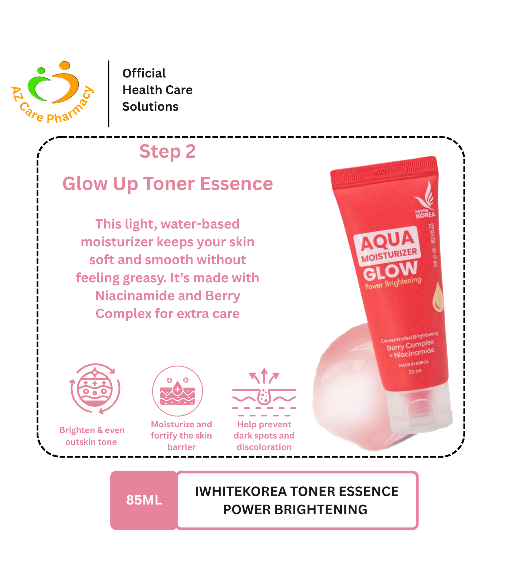 iWhiteKorea Aqua Moisturizer Glow Power Brightening 50ml - Image 4