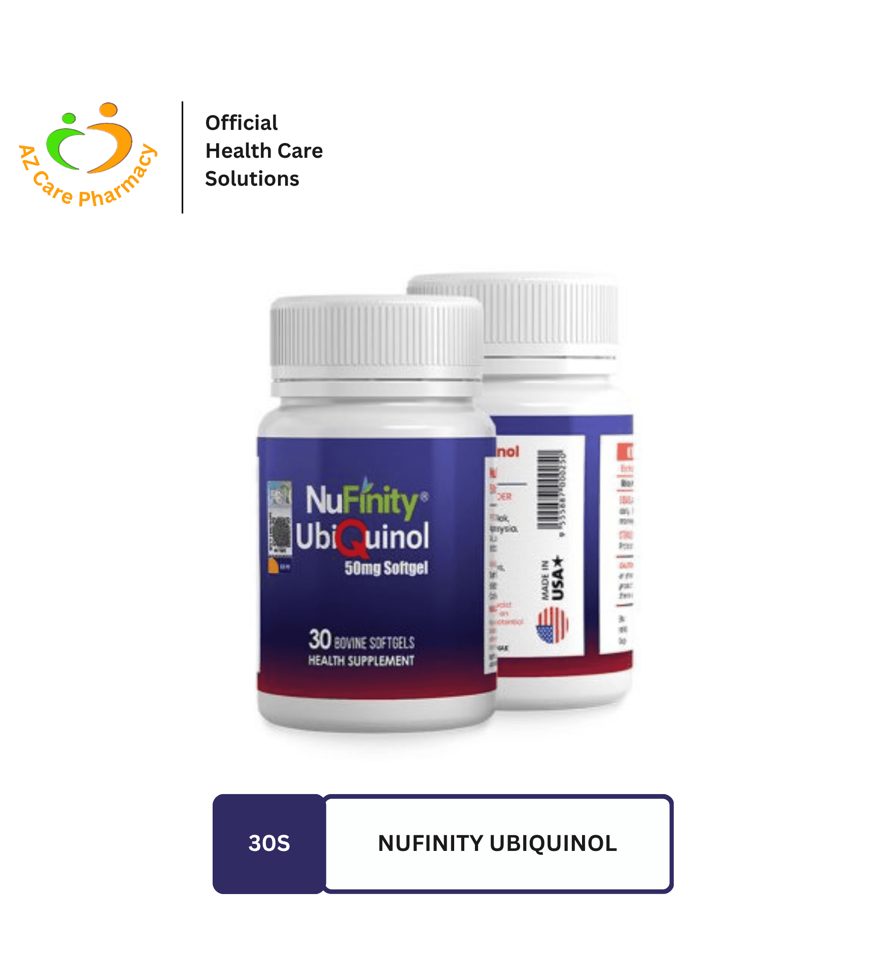 NuFinity Ubiquinol CoQ10 50mg 30s