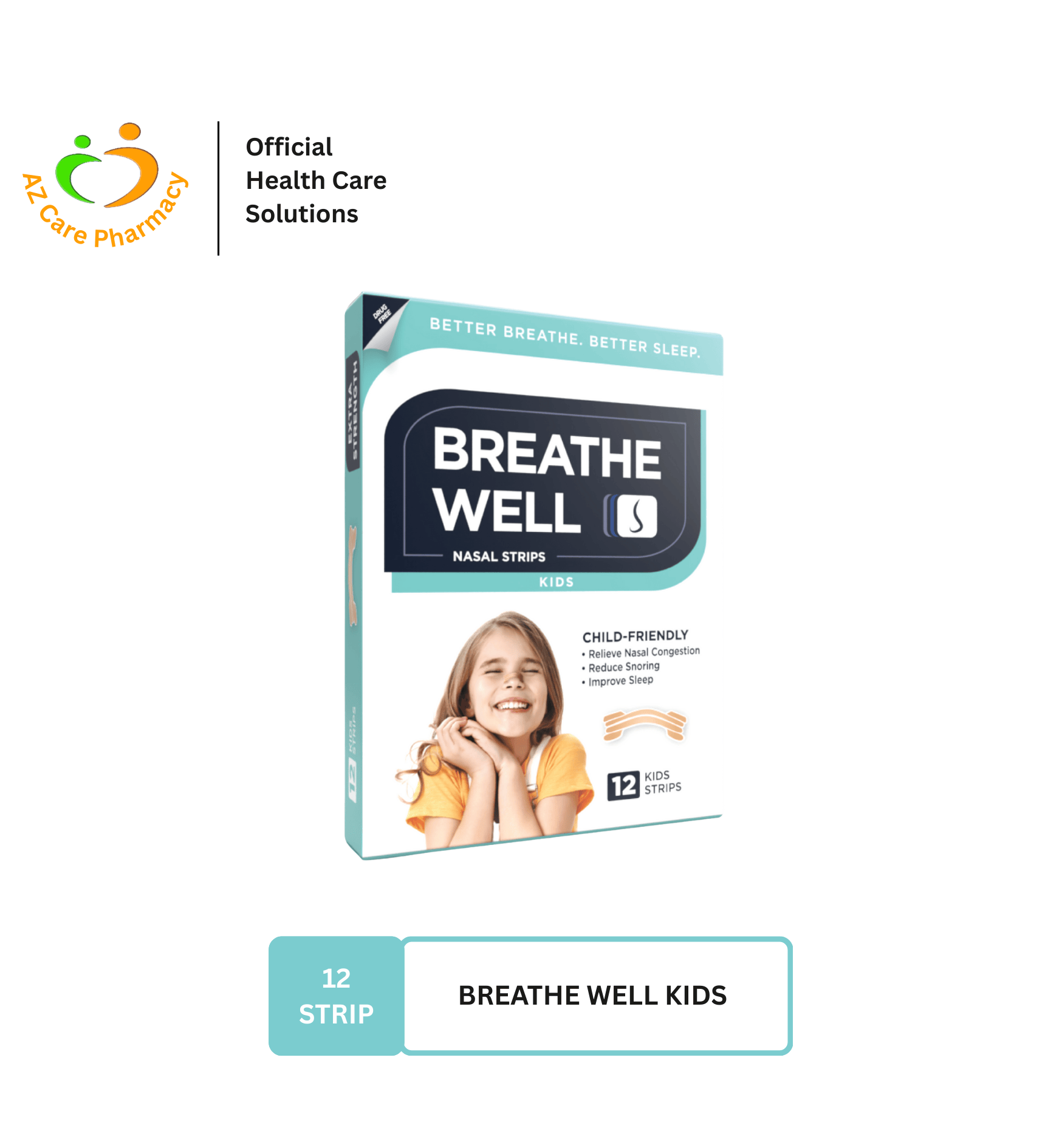 Breath Well Nasal Strips Kids 12s - Image 2