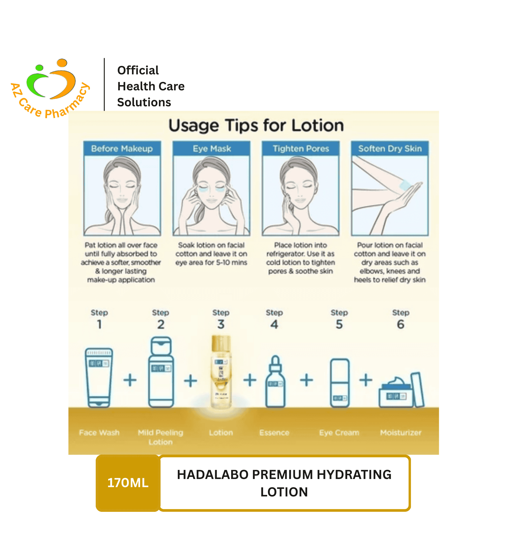 Hadalabo Premium Hydrating Lotion 170ml - Image 5