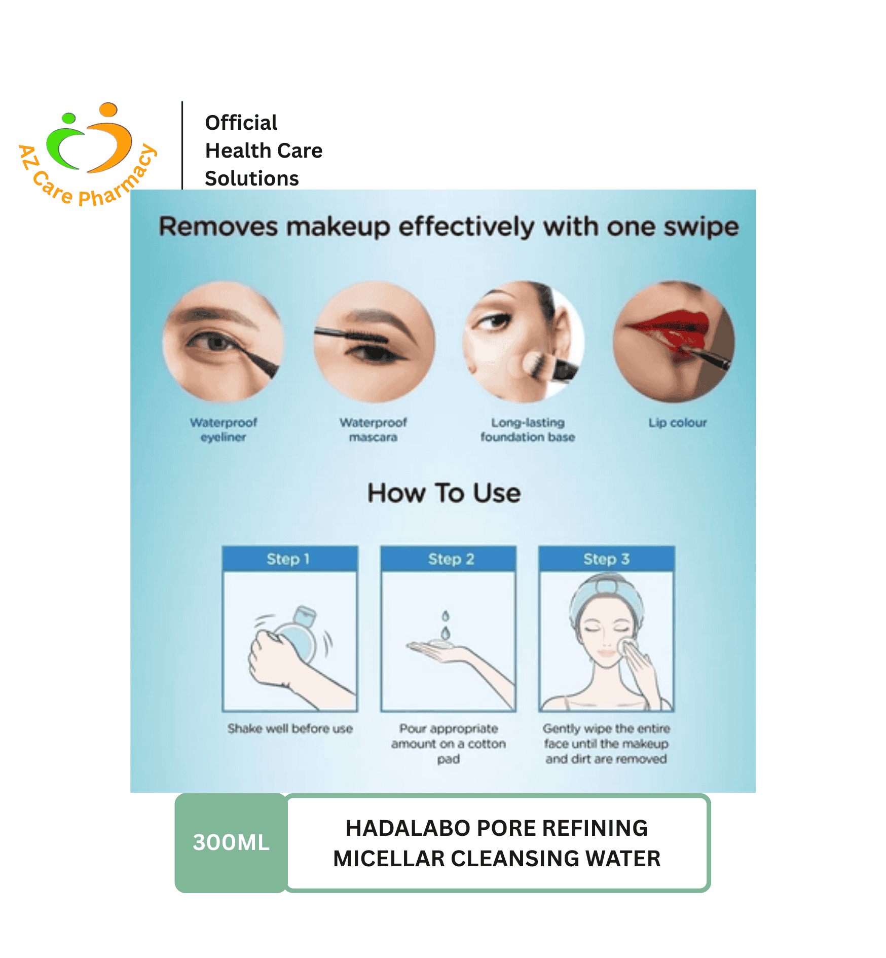 Hadalabo Pore Refining Micellar Cleansing Water 300ml - Image 5