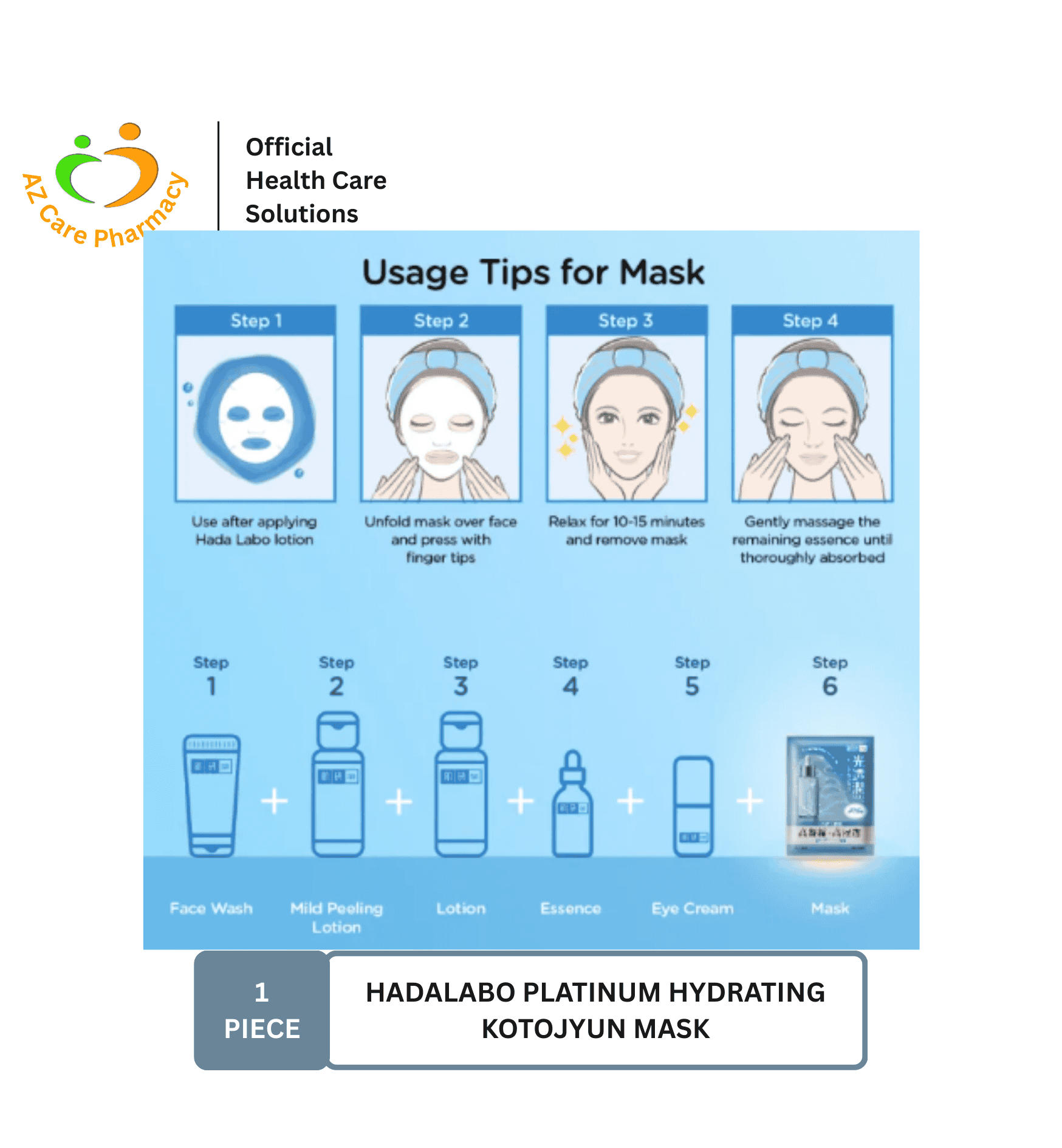 Hadalabo Platinum Hydrating Kotojyun Mask 1s - Image 5