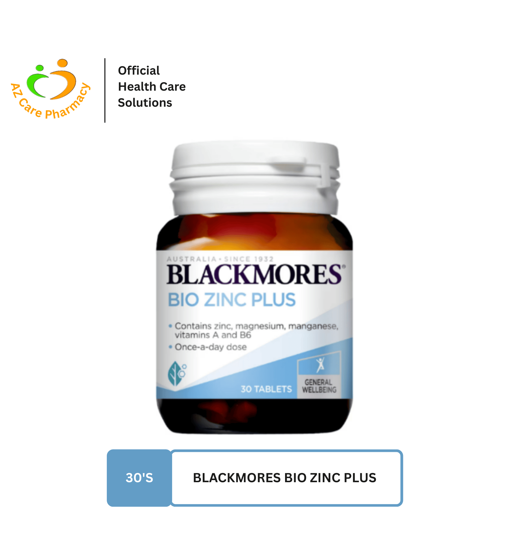Blackmores Bio Zinc Plus 30s