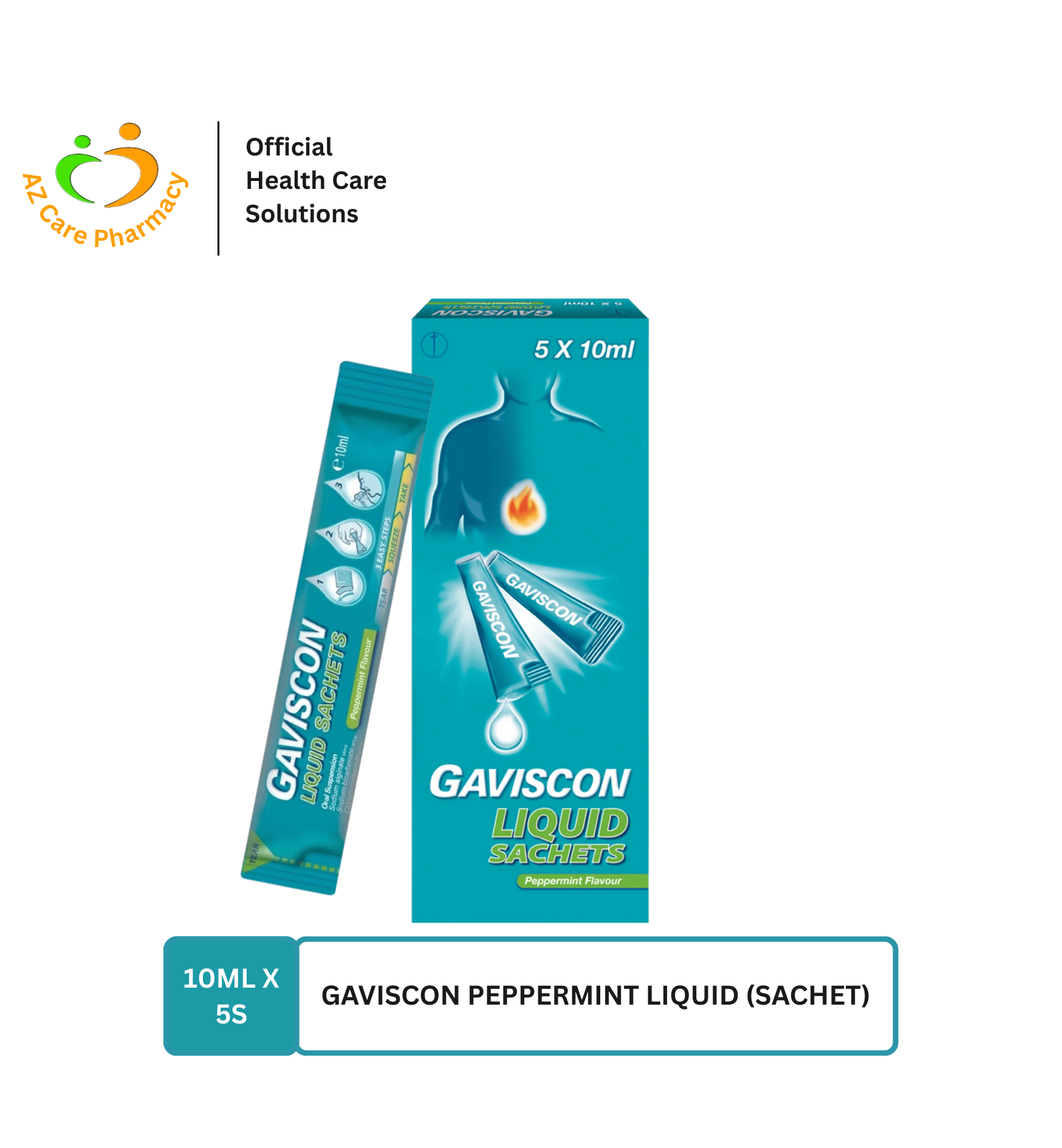 Gaviscon Peppermint Liquid Sachets 10ml - Image 4
