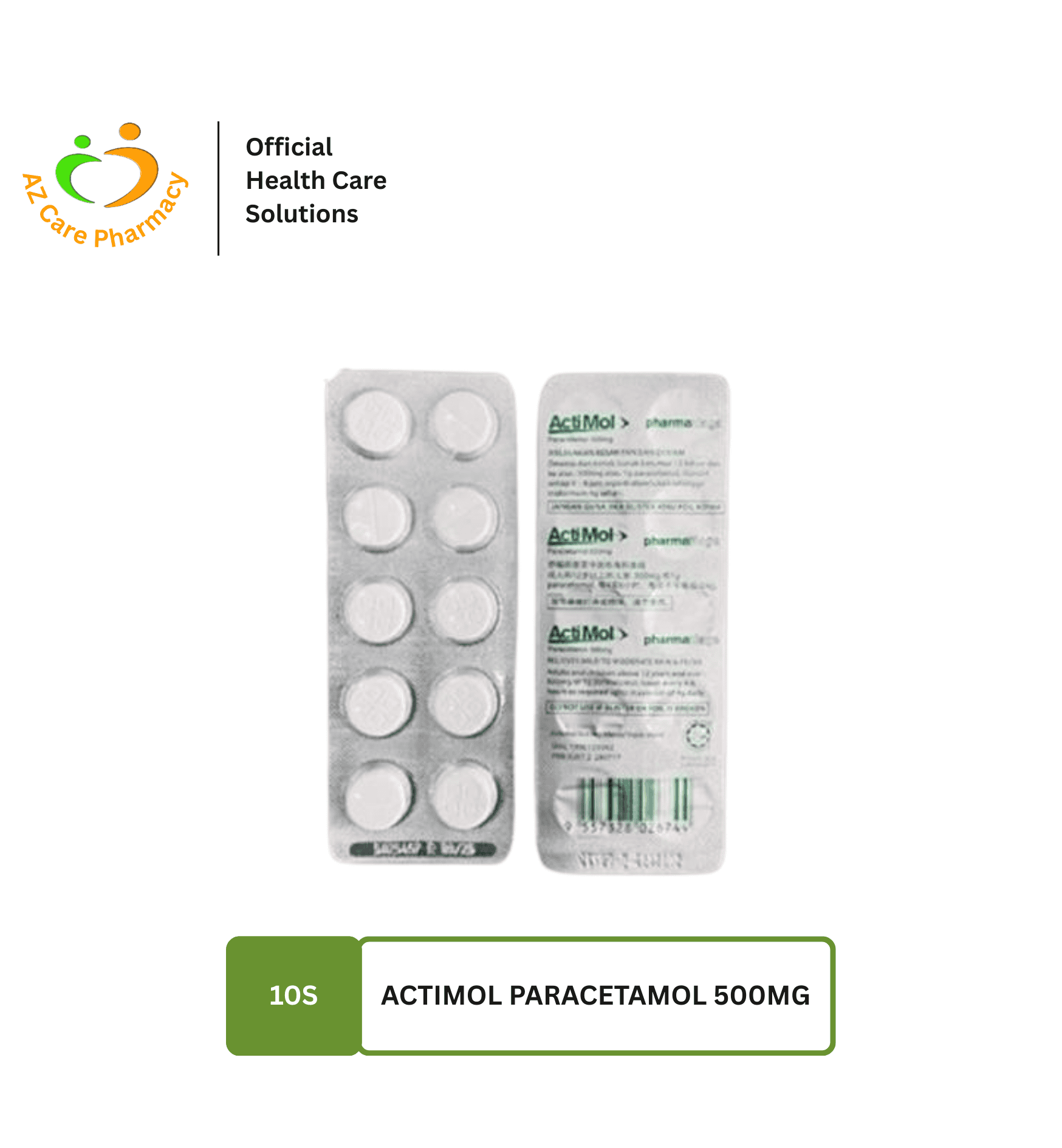 Actimol Paracetamol 500mg 10s