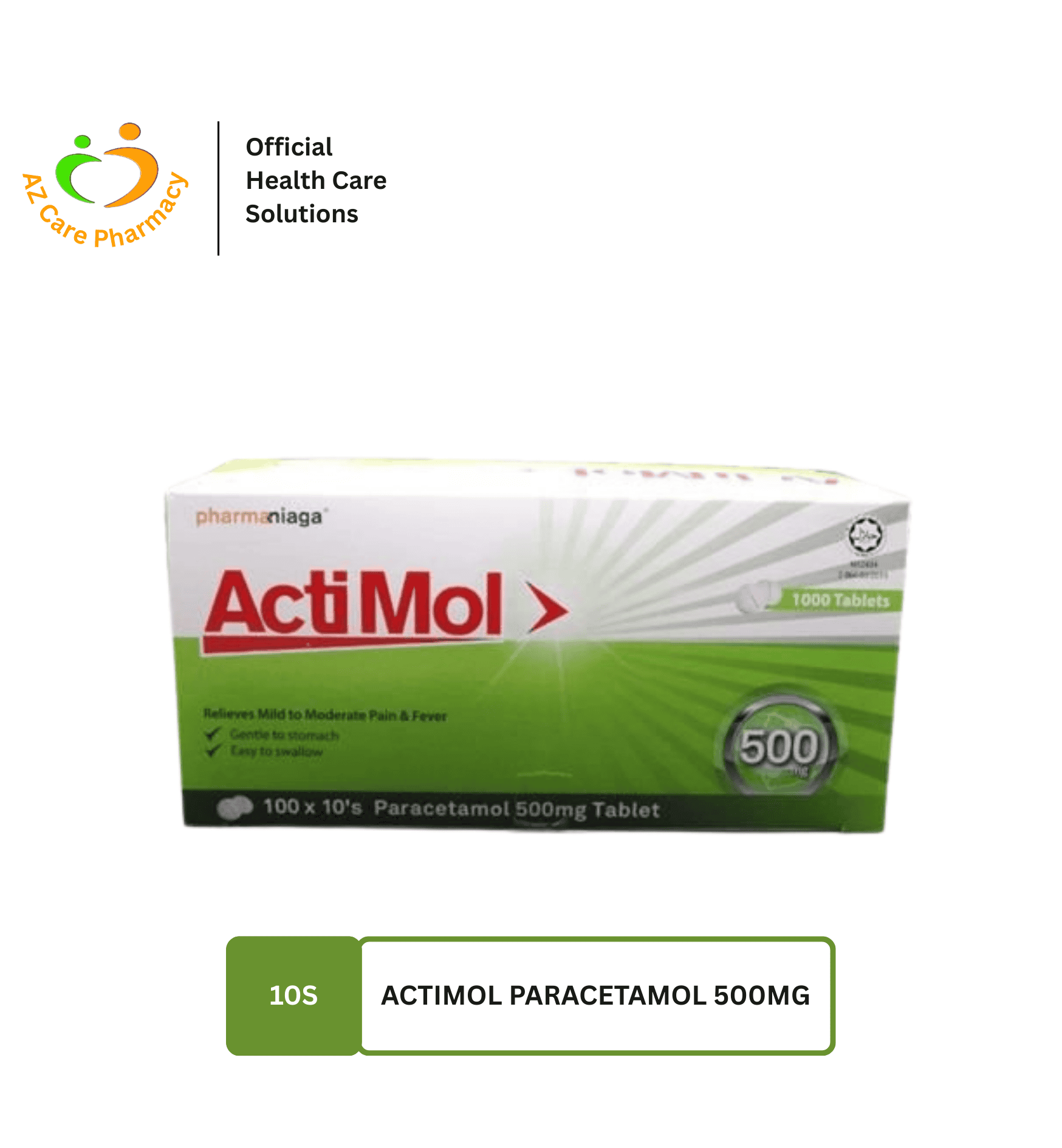Actimol Paracetamol 500mg 10s - Image 3