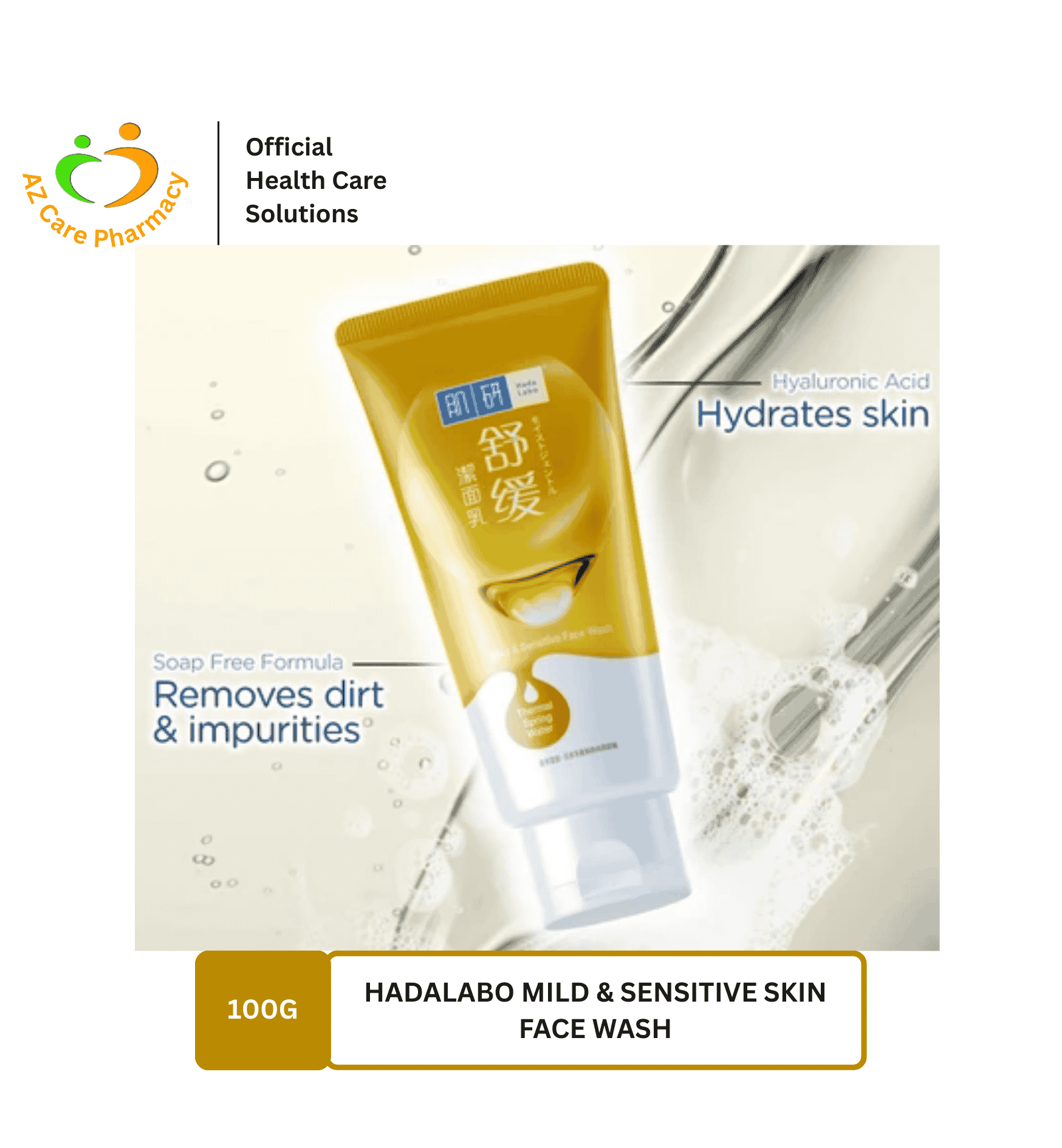 Hadalabo Mild & Sensitive Skin Face Wash 100g - Image 3