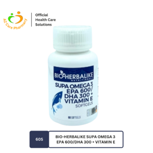 Bio-Herbalike Supa Omega 3 EPA600/ DHA300 + Vitamin E 60S