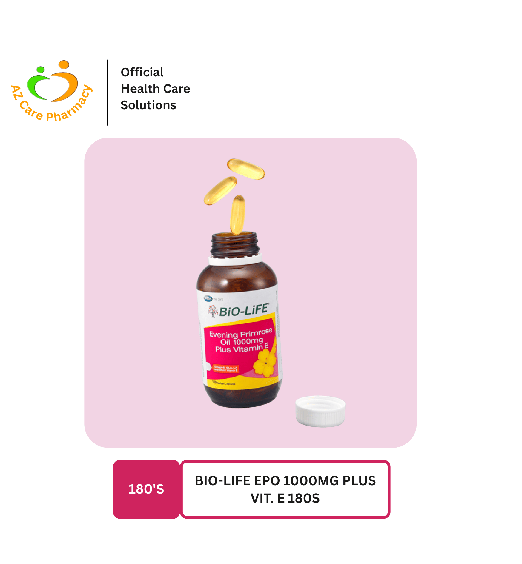 Bio-Life Evening Primrose Oil 1000mg Plus Vitamin E 180S - Image 4