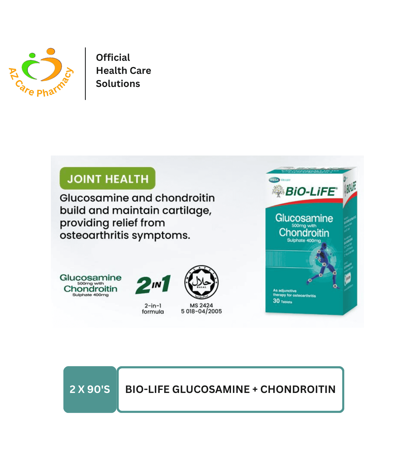 Bio-Life Glucosamine + Chondroitin 2X90S - Image 3