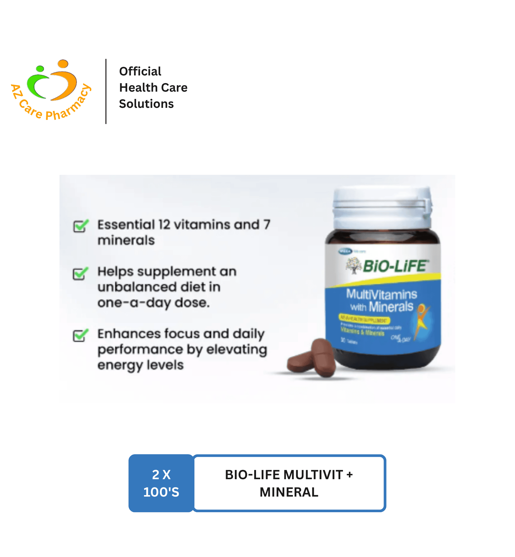 Bio-Life Multivit + Mineral 2X100S - Image 4
