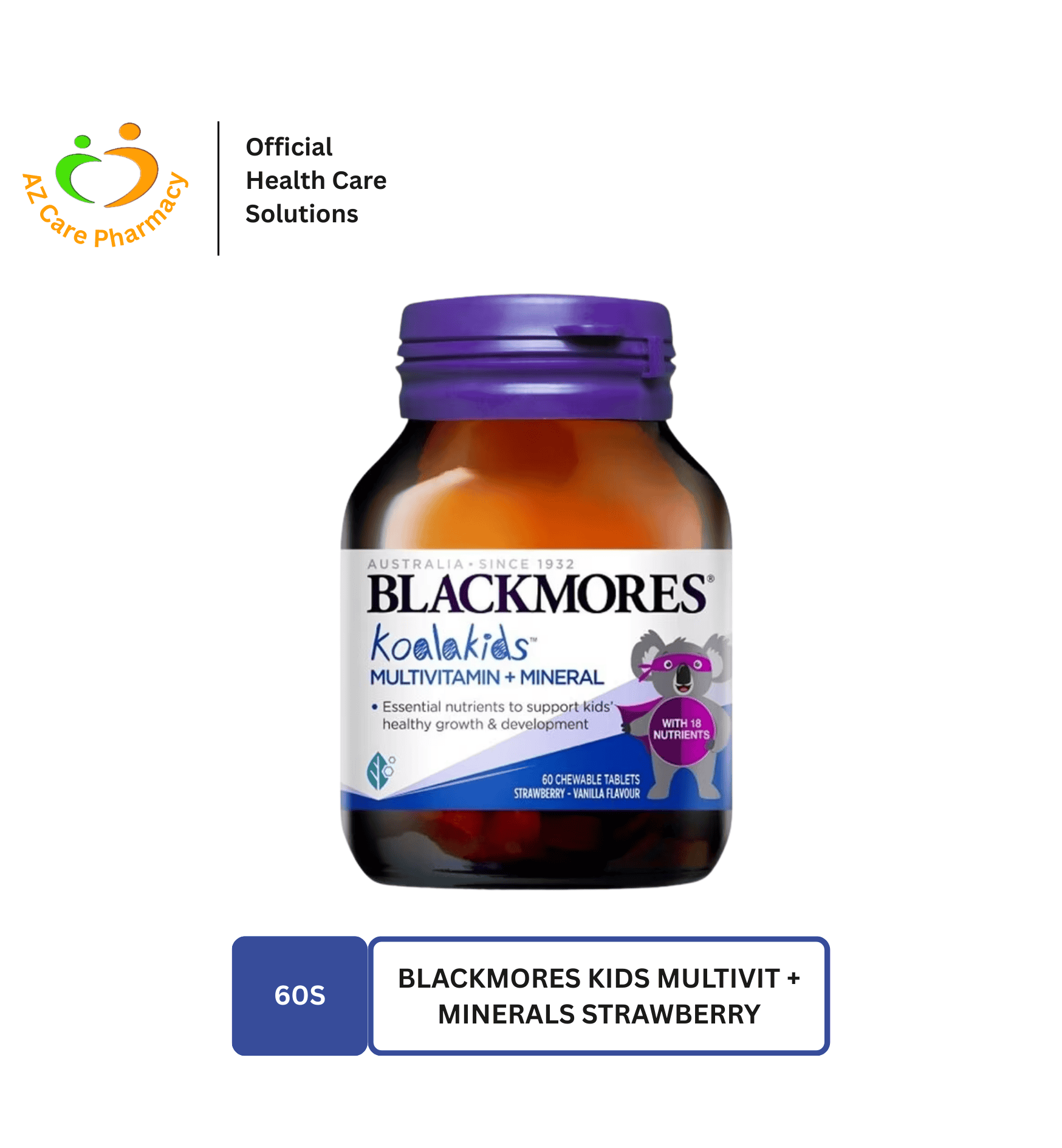 Blackmores Kids Multivitamin + Minerals (Strawberry Flavour) 60S