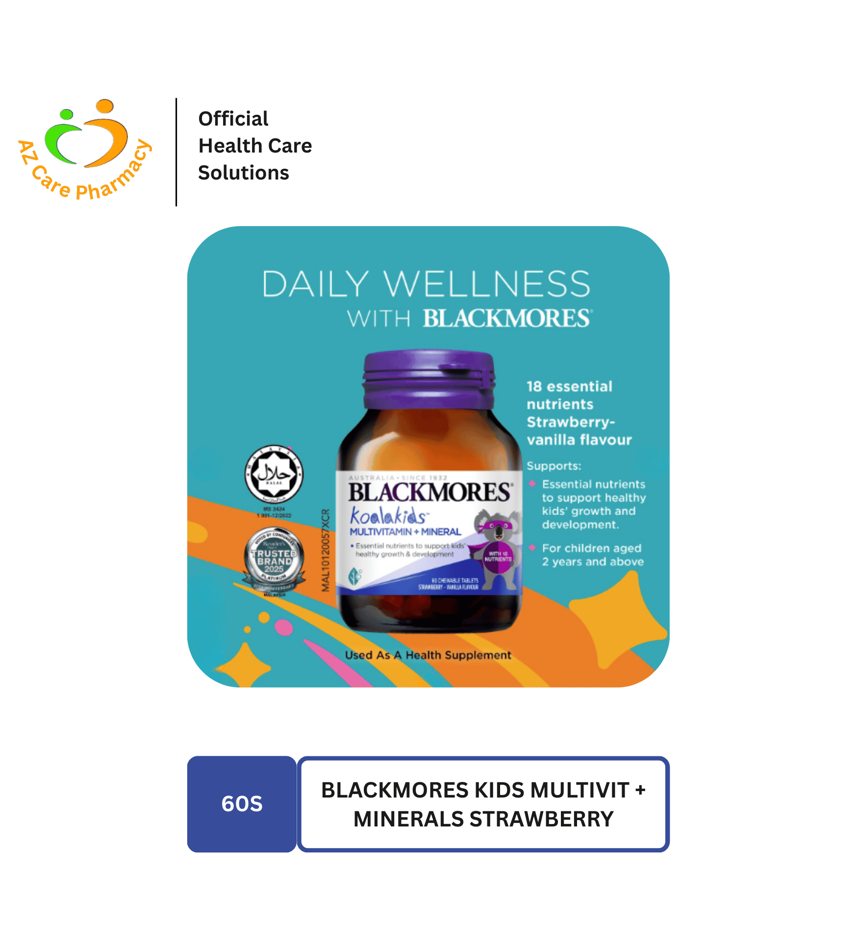 Blackmores Kids Multivitamin + Minerals (Strawberry Flavour) 60S - Image 4