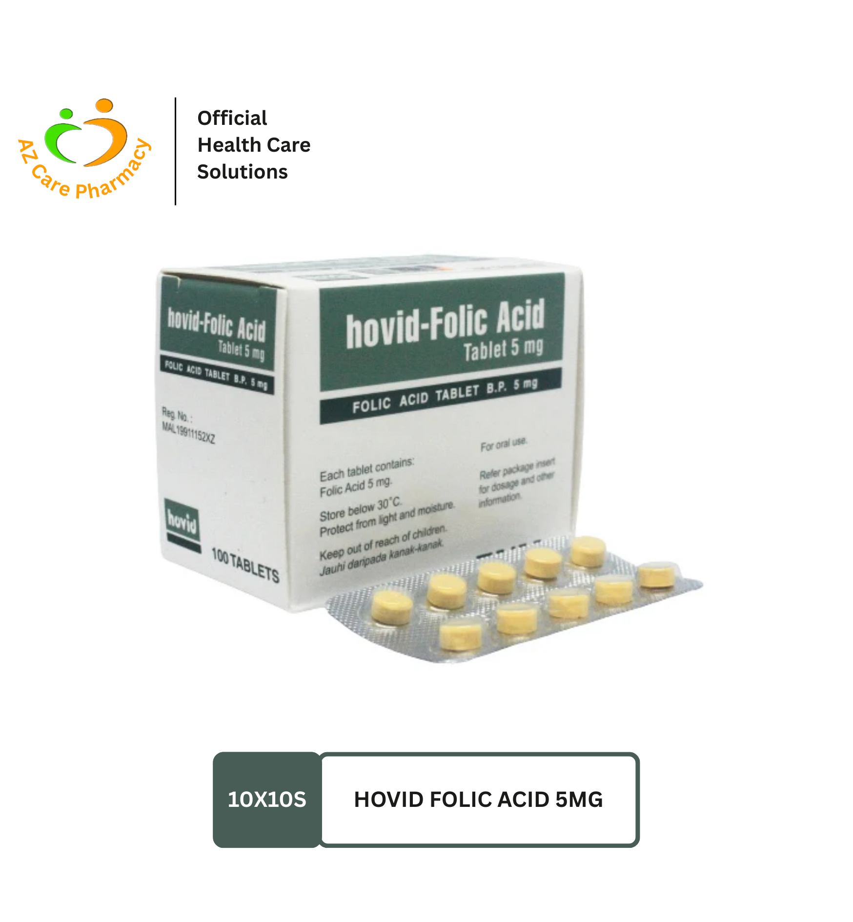 Hovid Folic Acid 10X10S