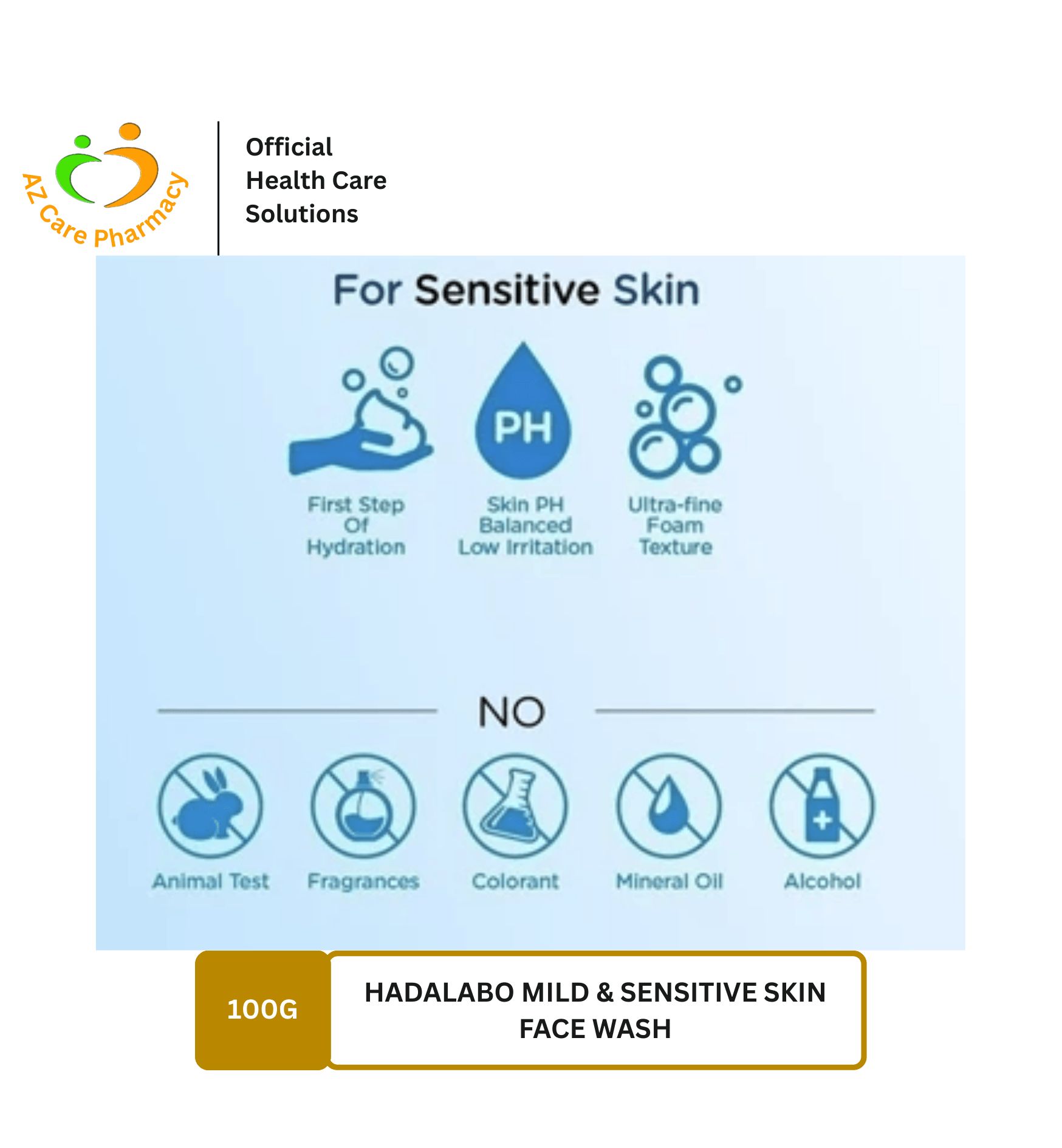 Hadalabo Mild & Sensitive Skin Face Wash 100g - Image 6