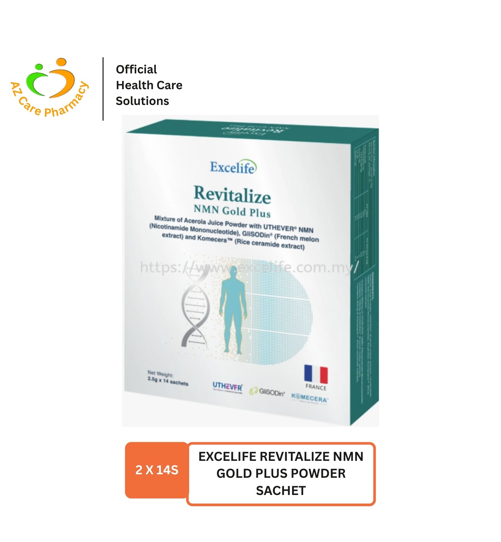 Excelife Revitalize NMN Gold Plus Powder Sac 2X14S