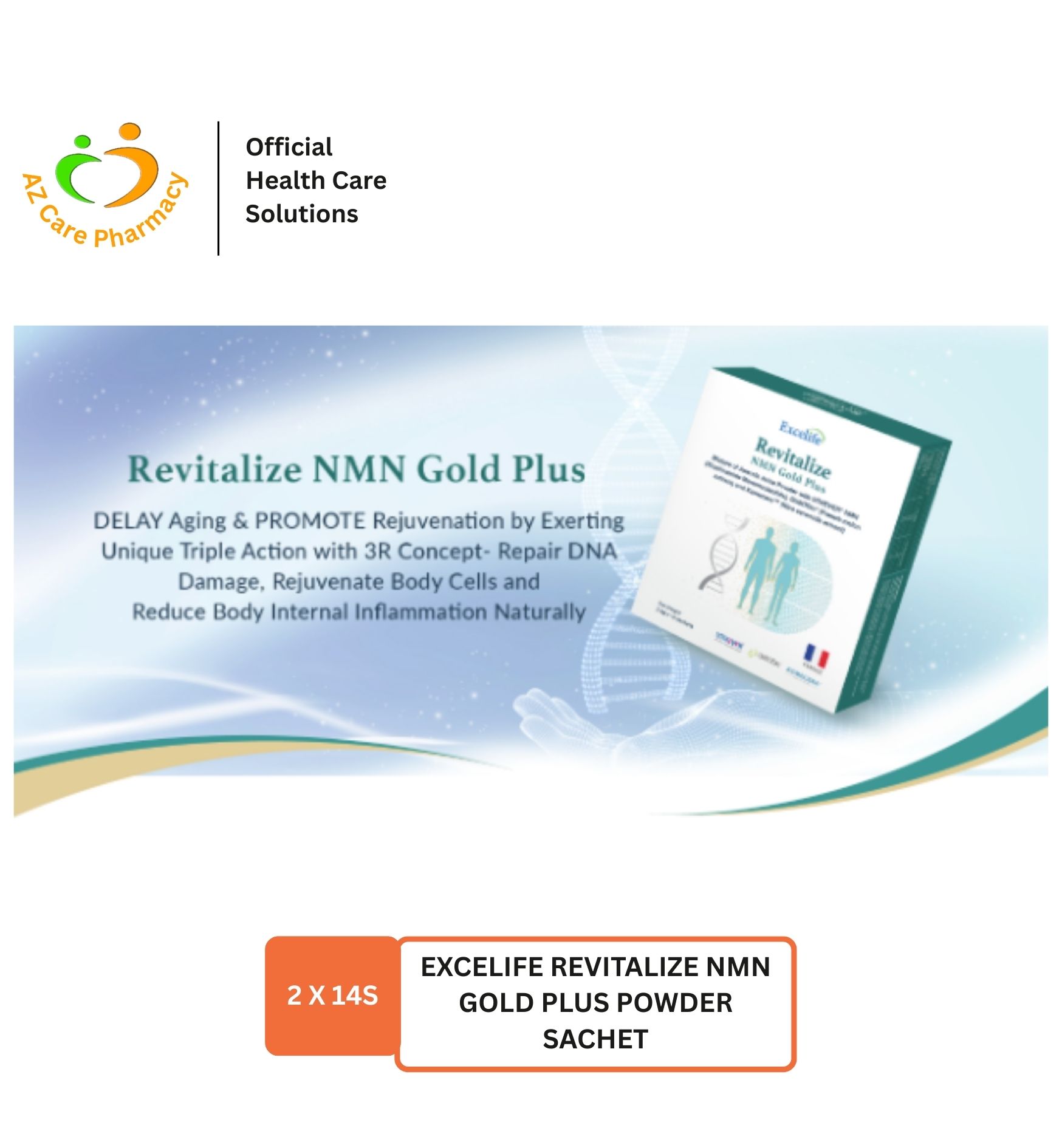 Excelife Revitalize NMN Gold Plus Powder Sac 2X14S - Image 3
