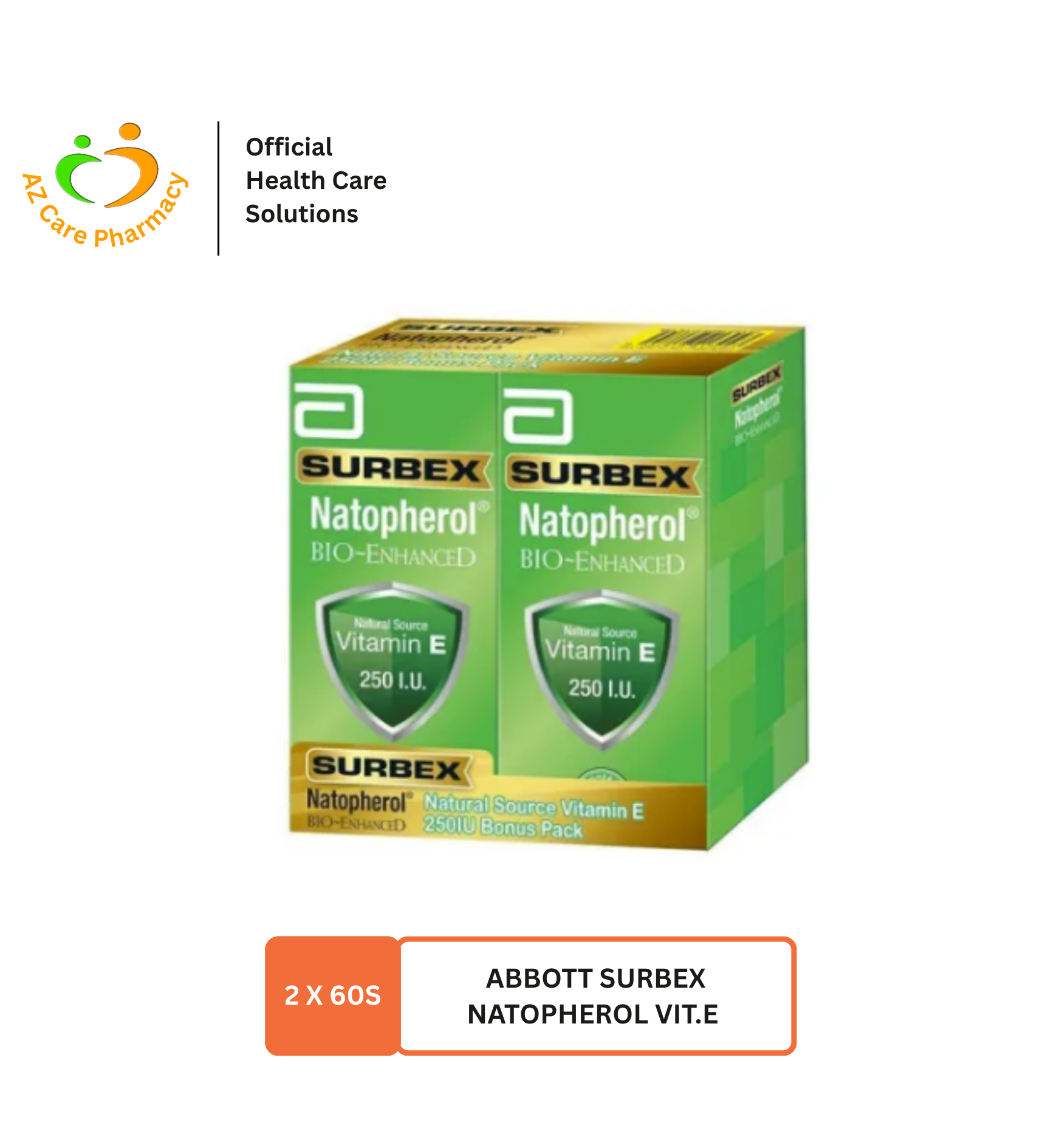 Abbott Subrex® Natopherol® Vitamin E 250 I.U. 2x60S