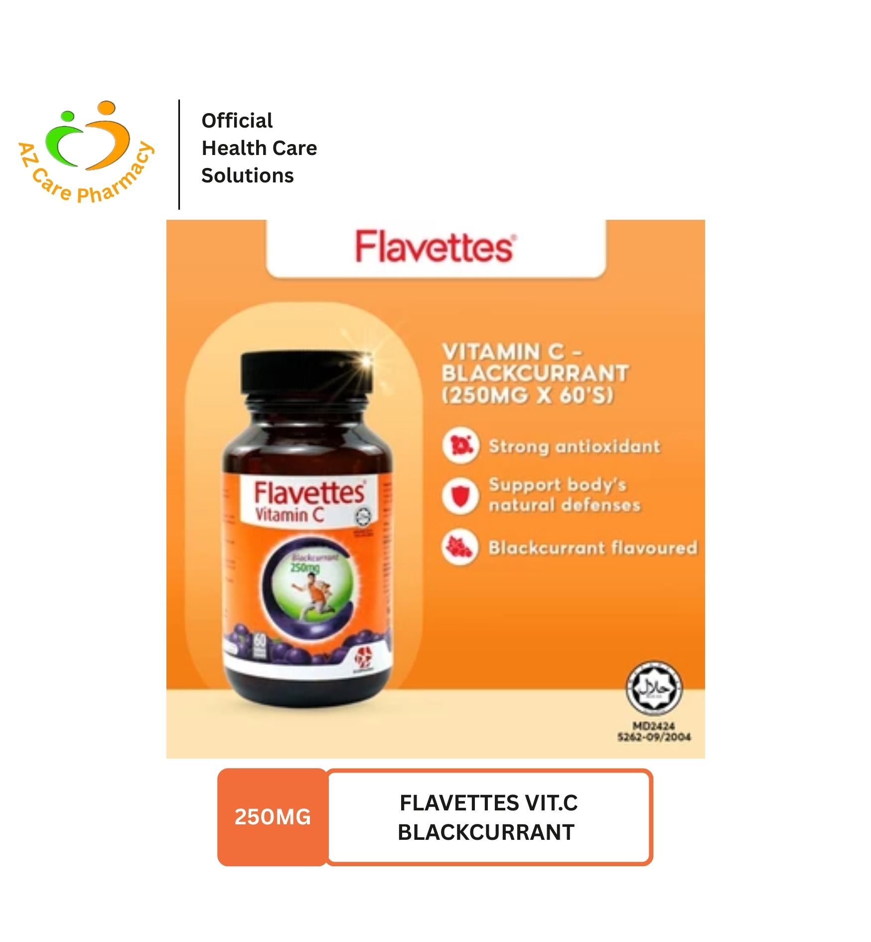 Flavettes Vit.C Blackcurrant 250mg 100S - Image 3