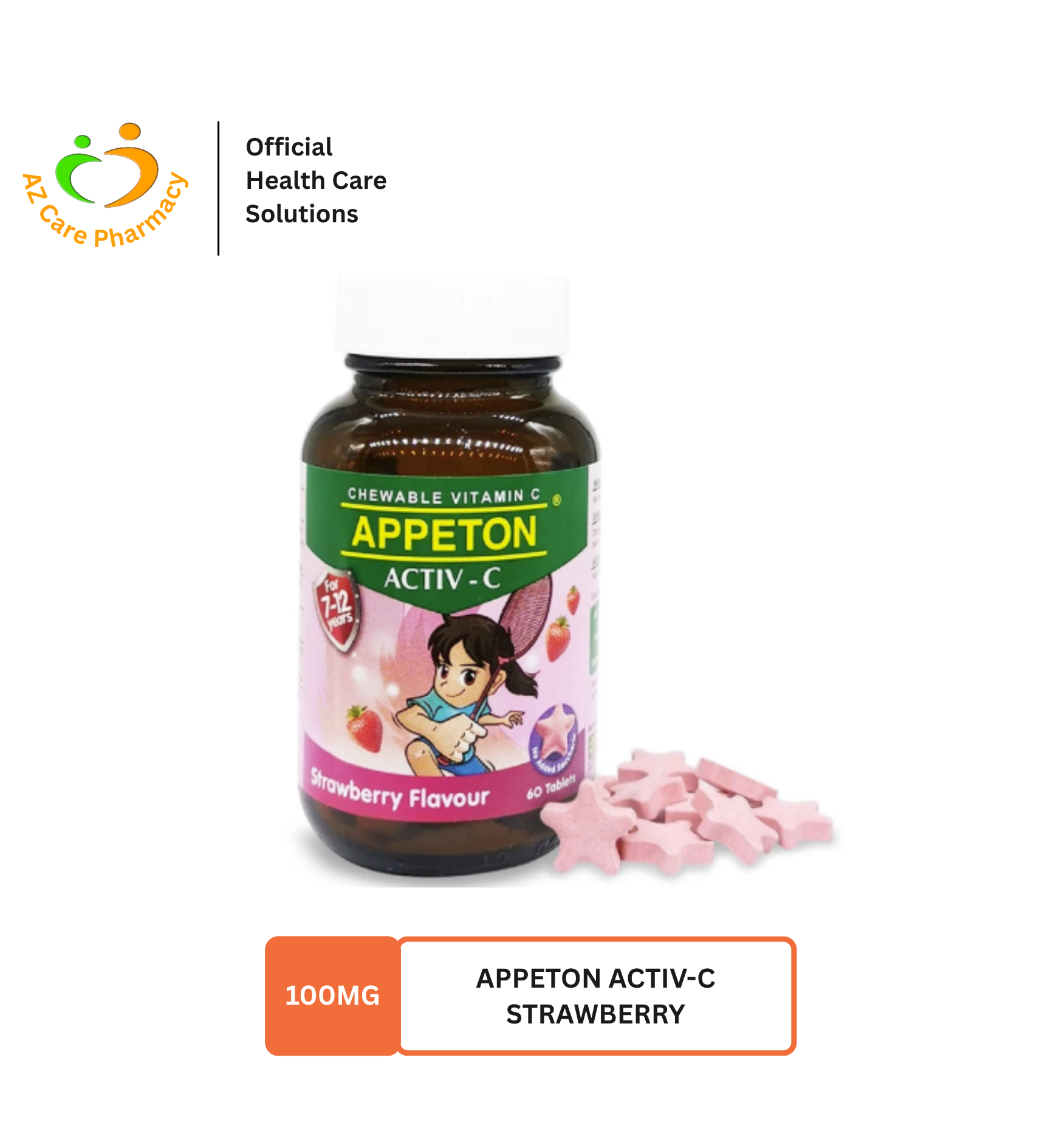 Appeton Activ-C 100mg Strawberry 60S - Image 3