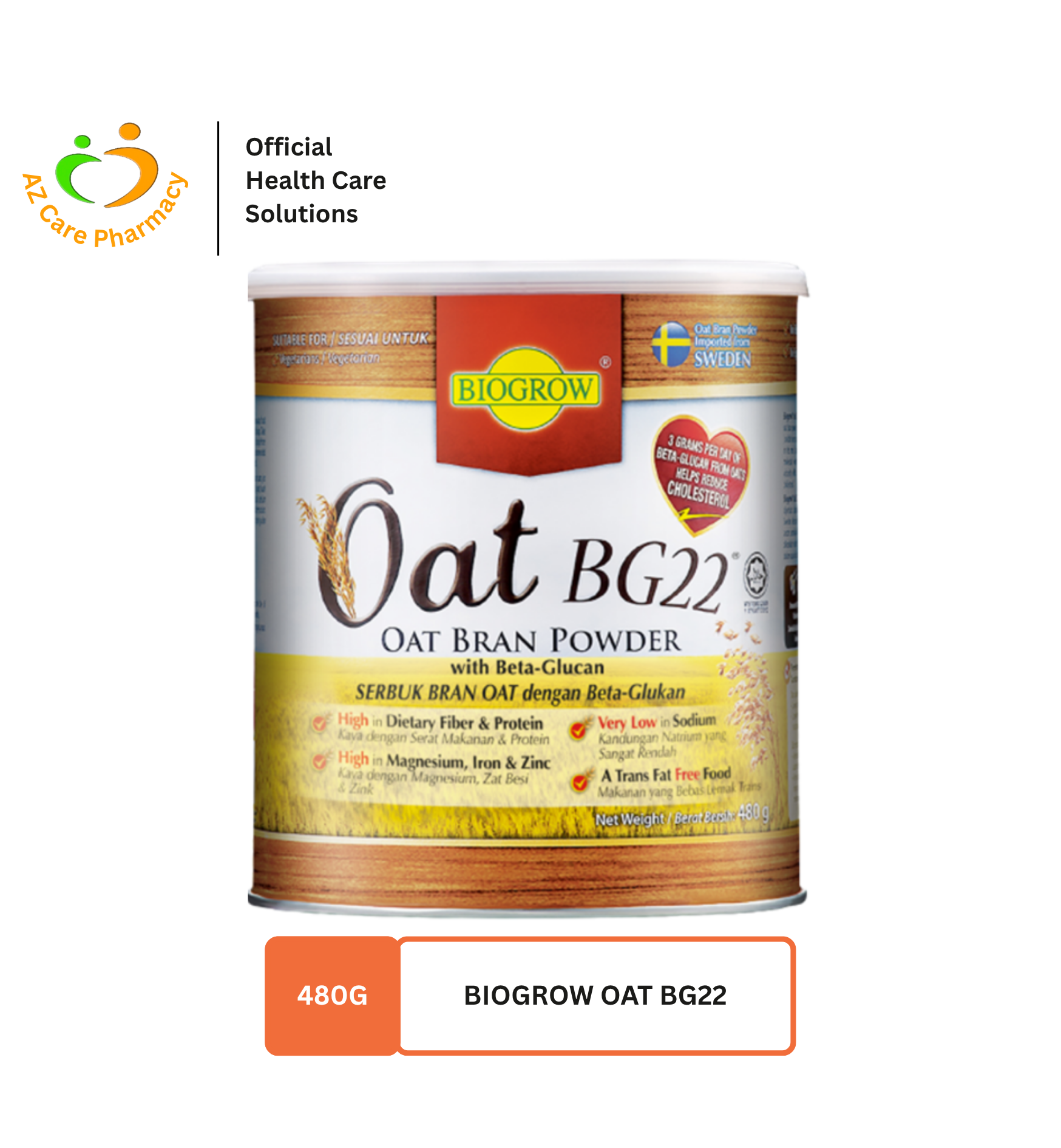 Biogrow Oat BG22 480g
