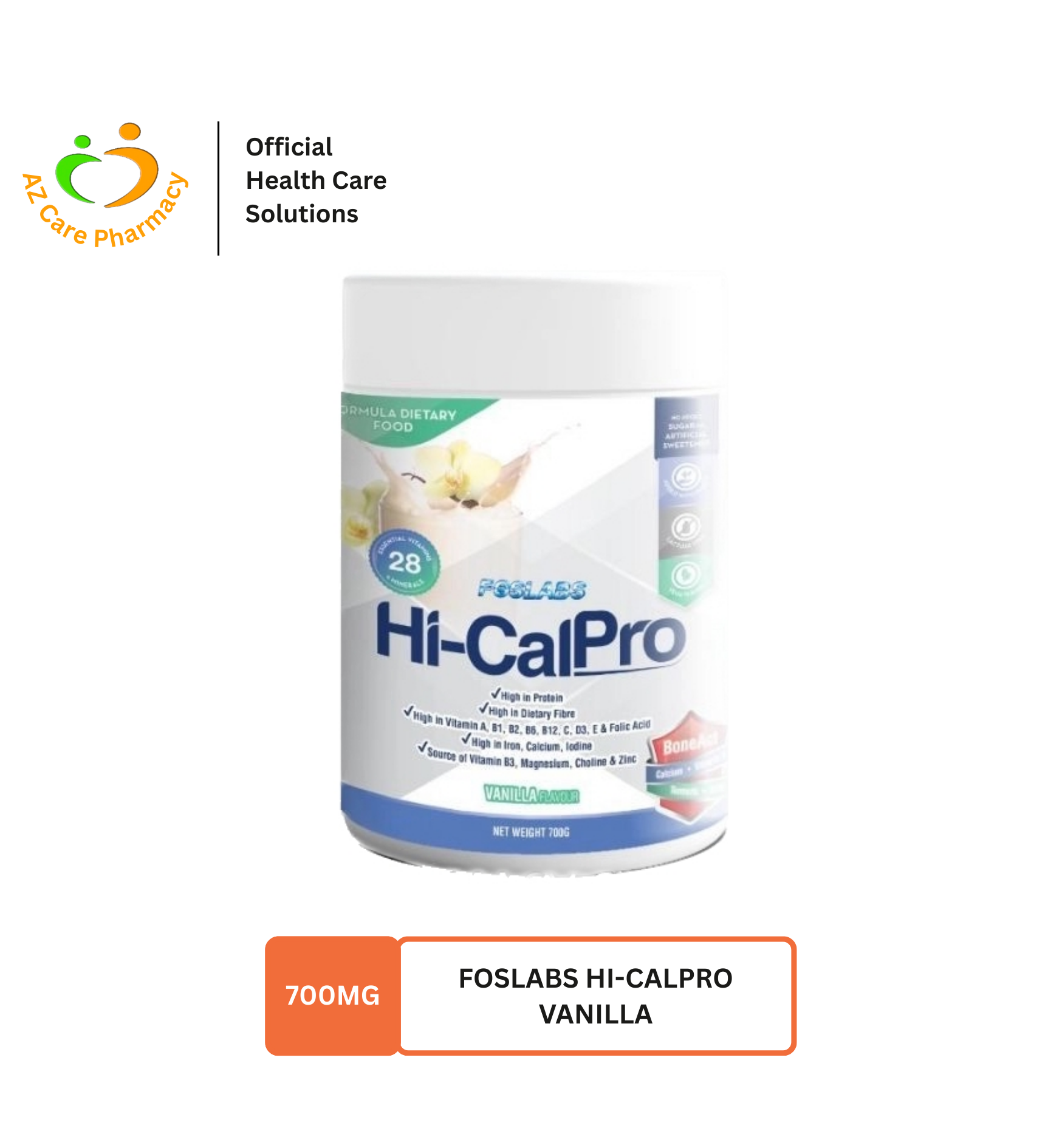 Foslabs Hi-Calpro Vanilla 700g