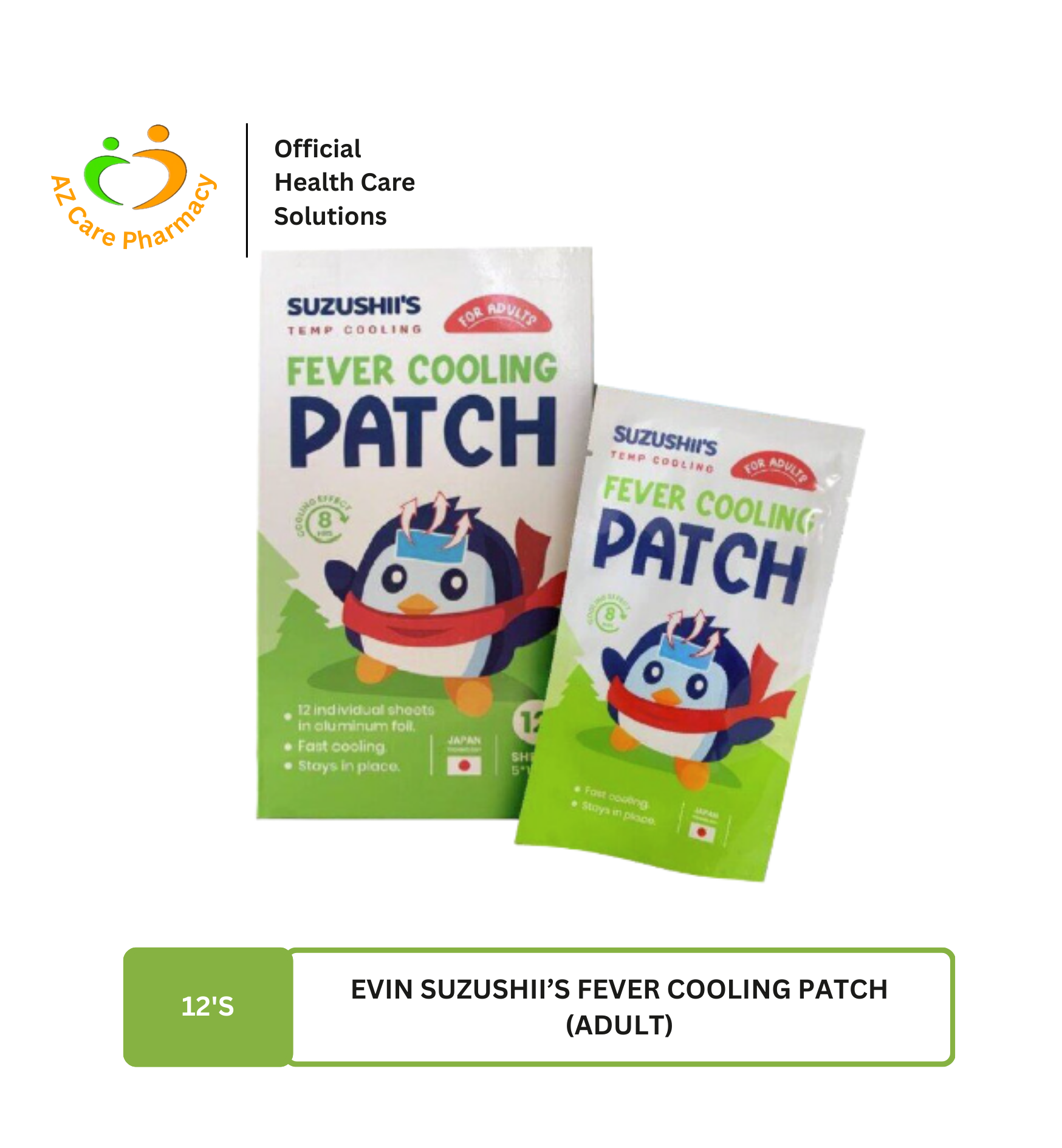 Evin Suzushii’s Fever Cooling Patch (Adult)