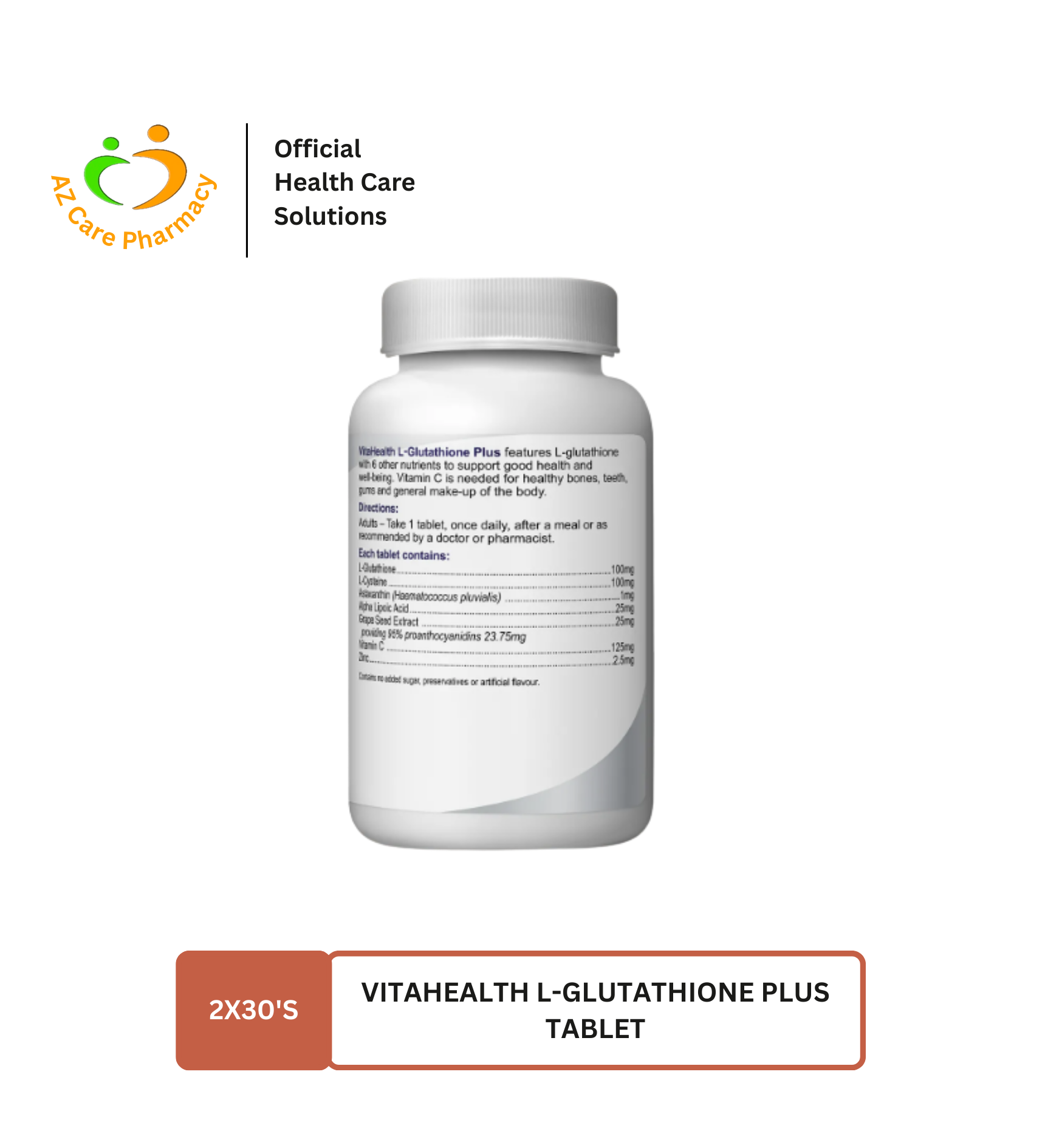 Vitahealth L-Glutathione Plus Tablet 2X30s - Image 3