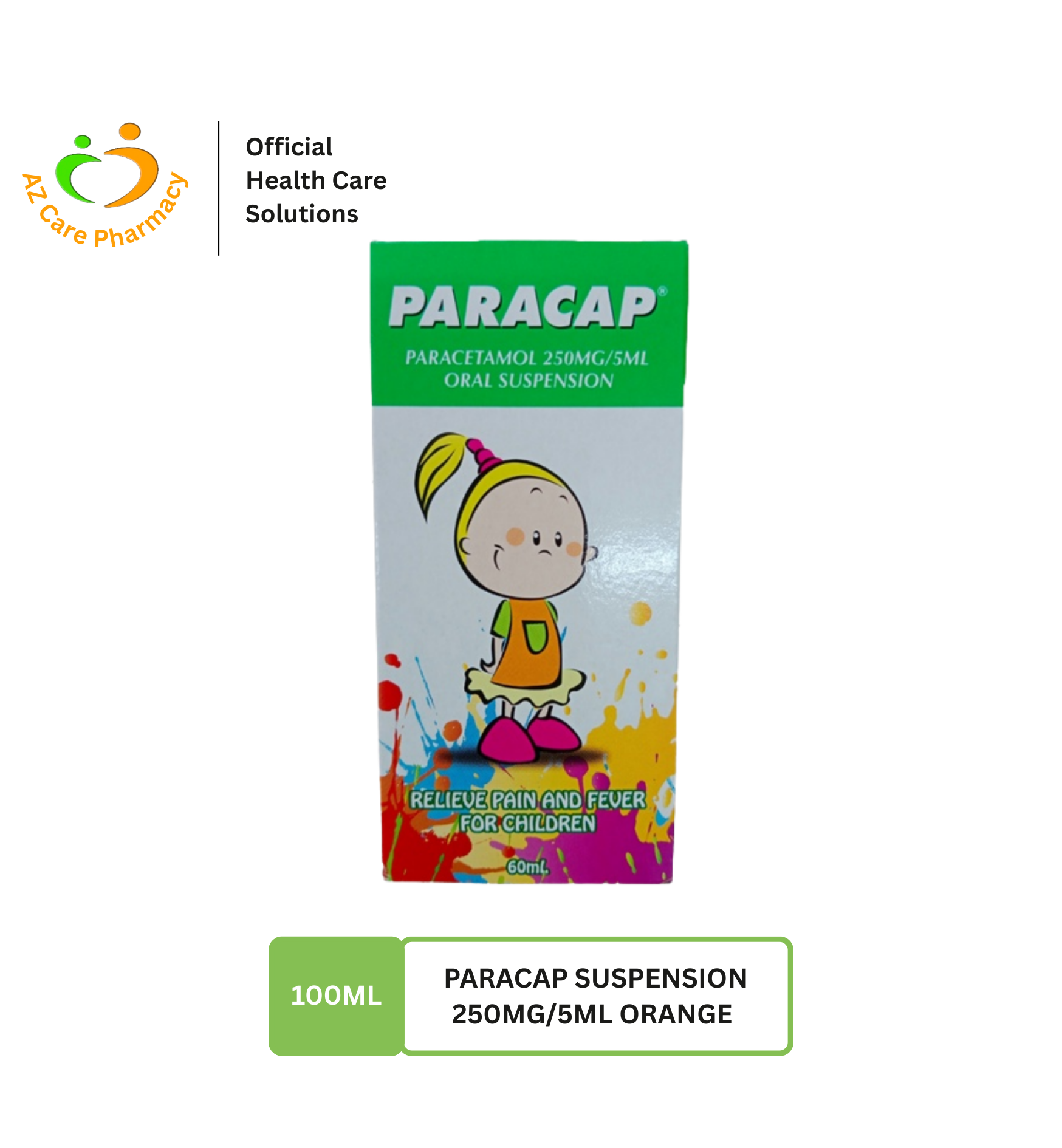 Paracap Suspension 250mg/5ml Orange 100ml