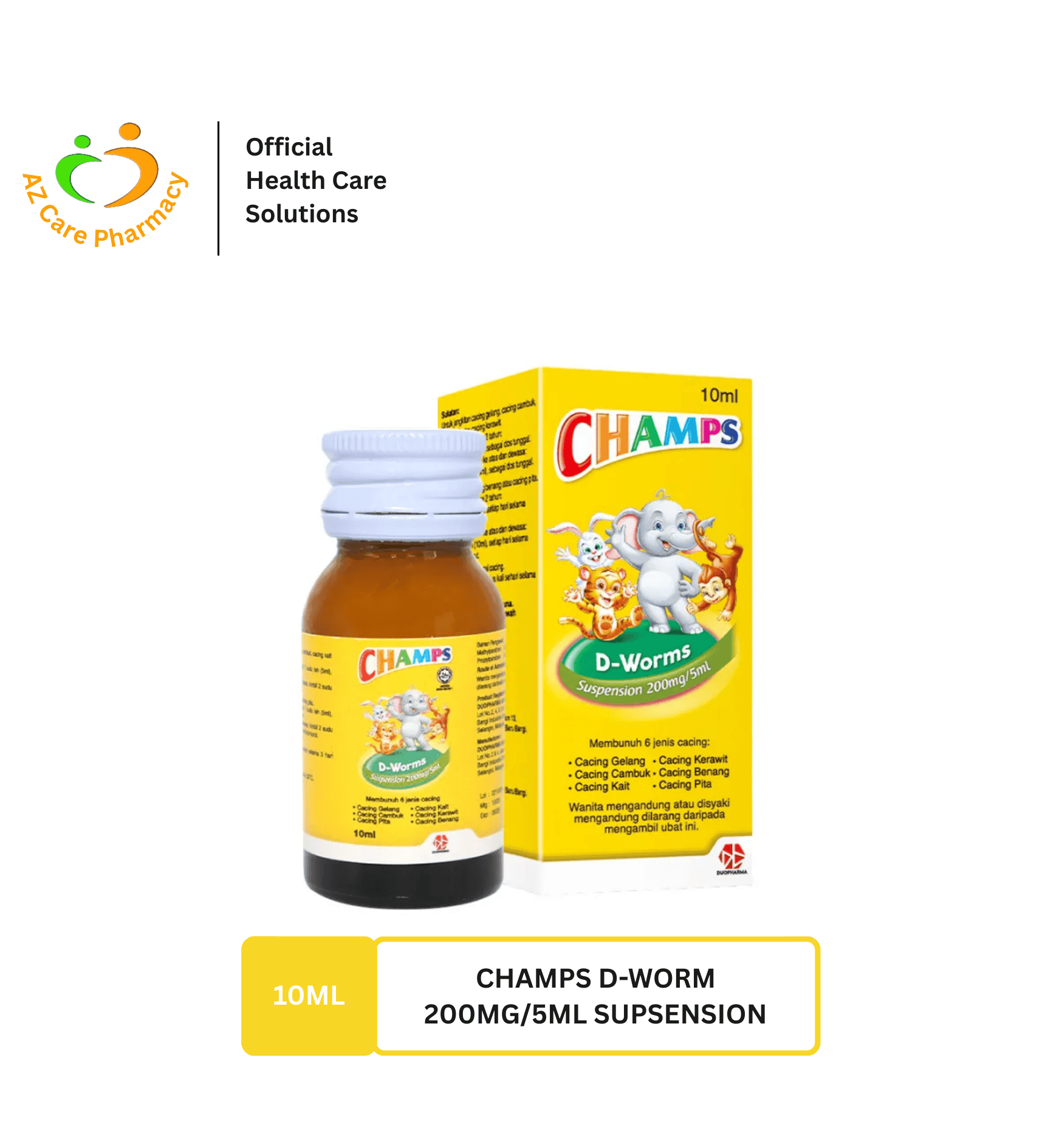 Champs D-Worms 200mg/5ml Suspension 10ml