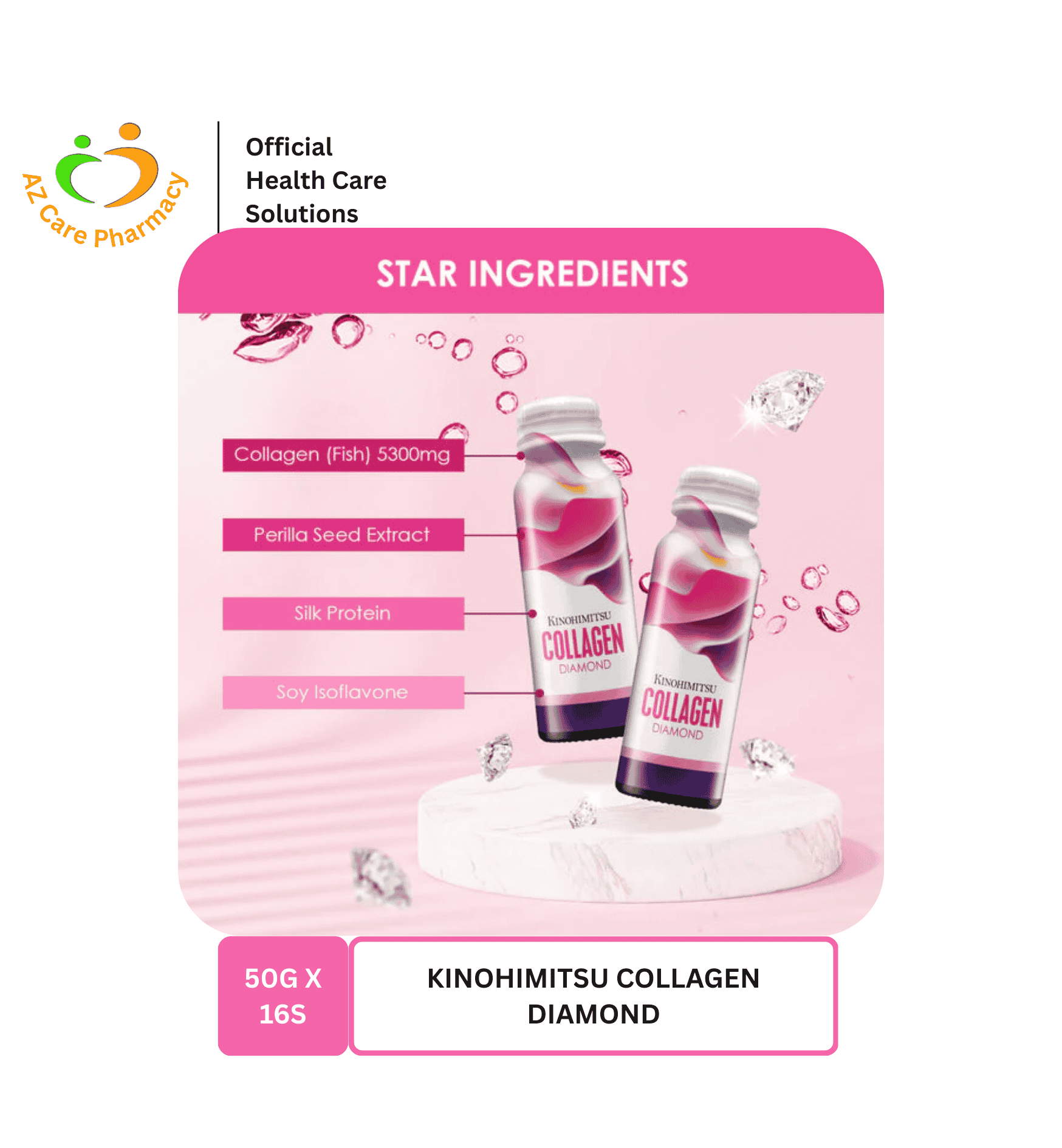 Kinohimitsu Collagen Diamond 50g*16 bot - Image 5