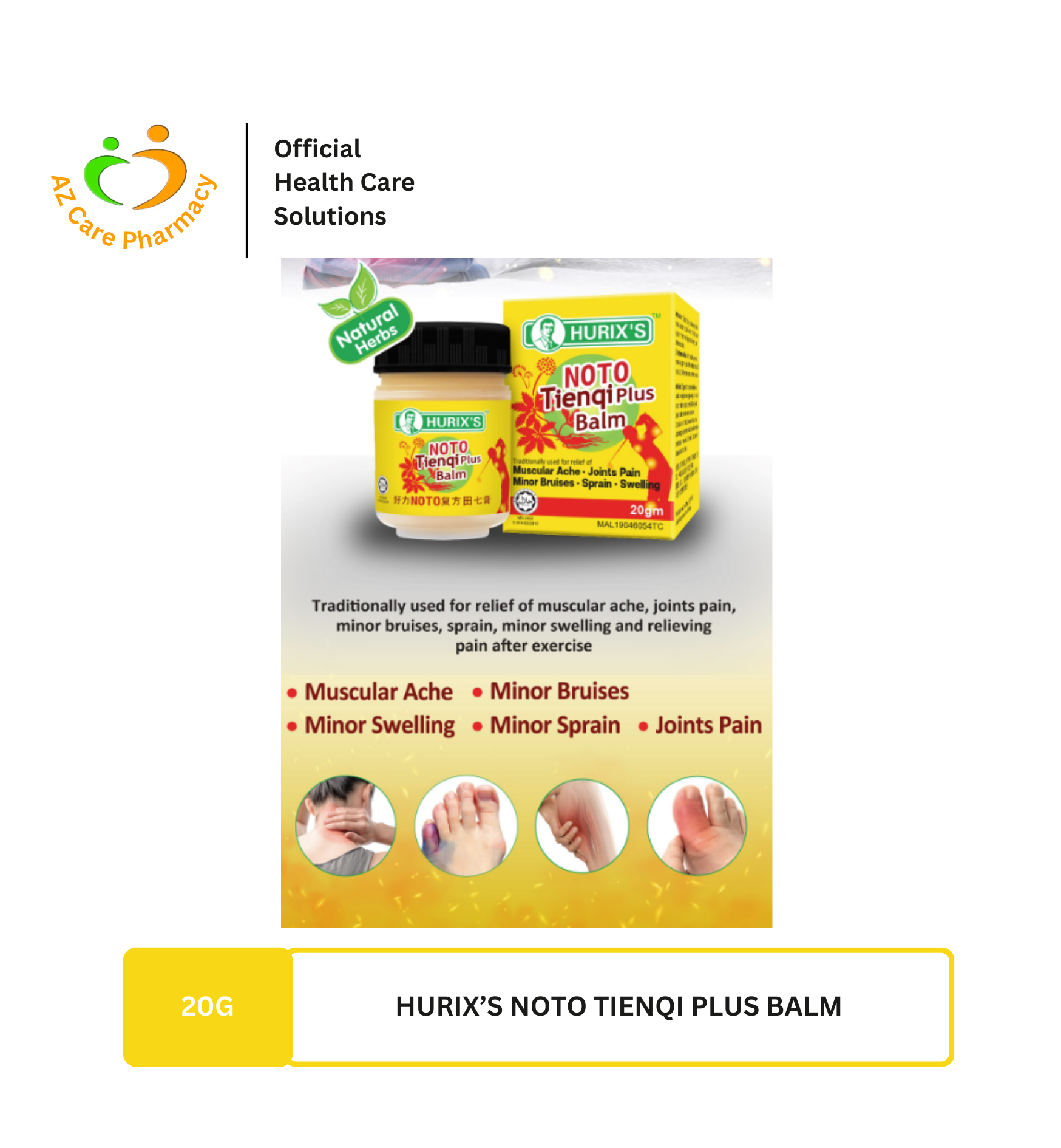Hurixs Noto Tienqi Plus Balm 20g - Image 3