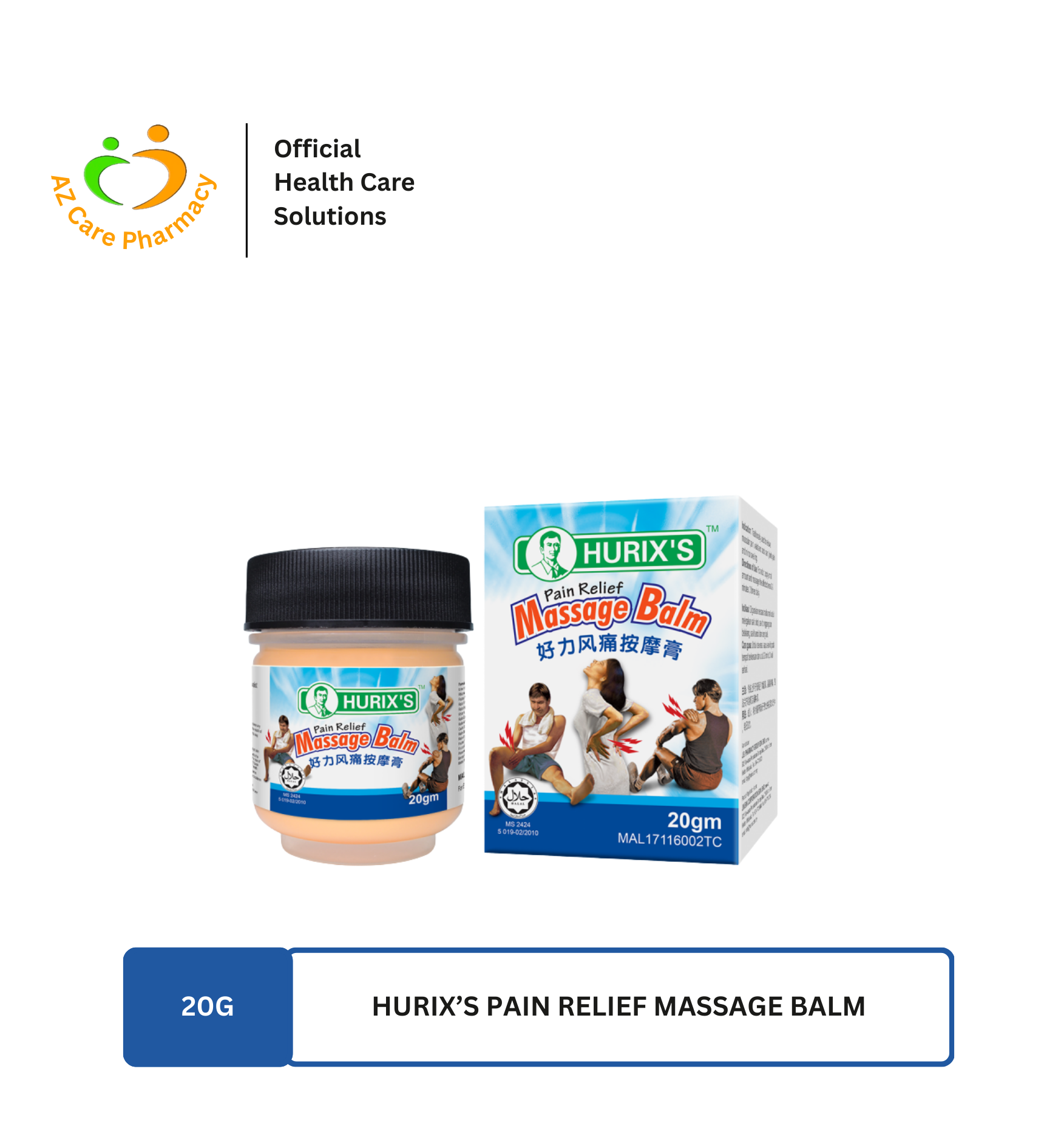 Hurixs Pain Relief Massage Balm 20g