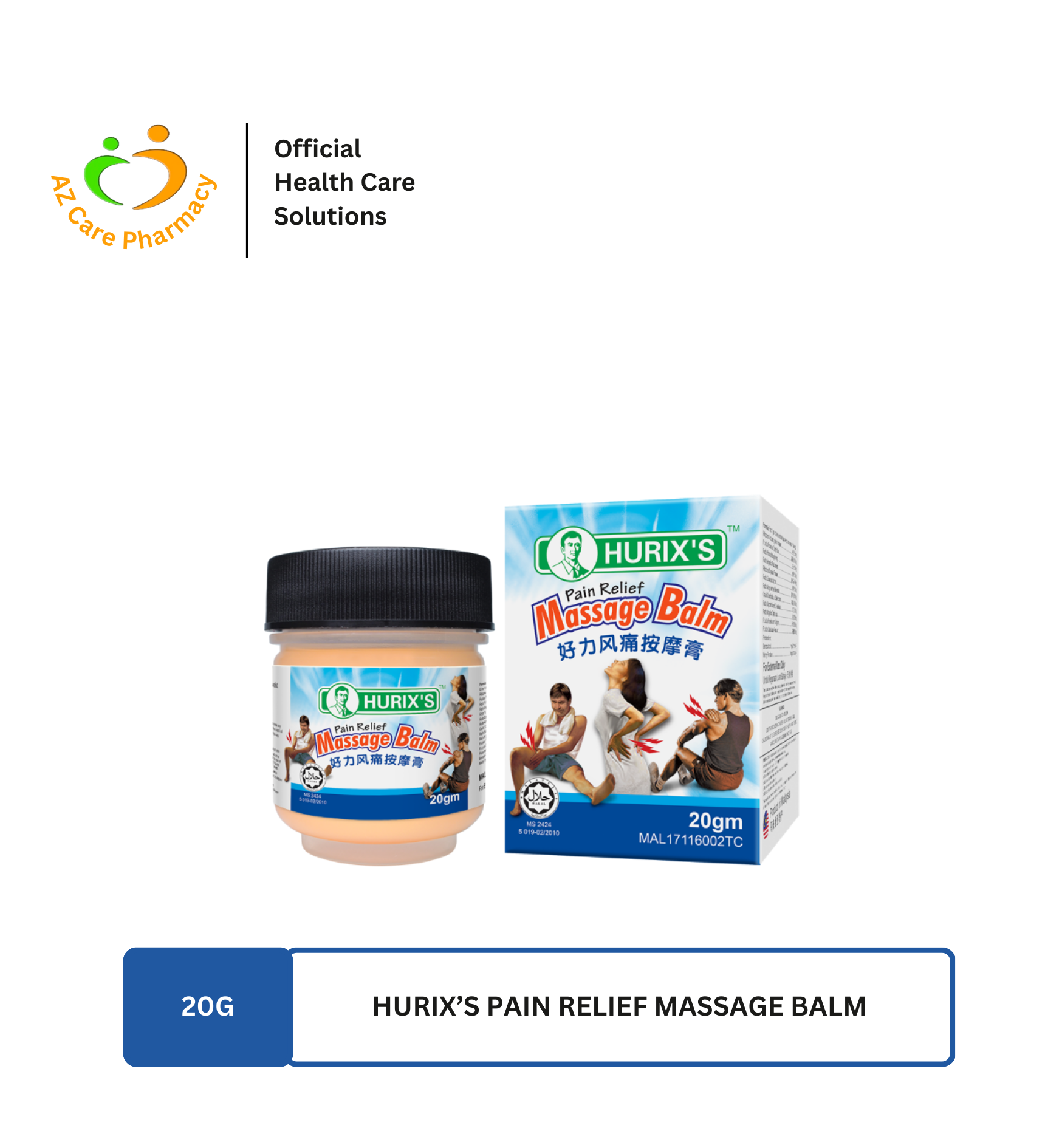 Hurixs Pain Relief Massage Balm 20g - Image 5
