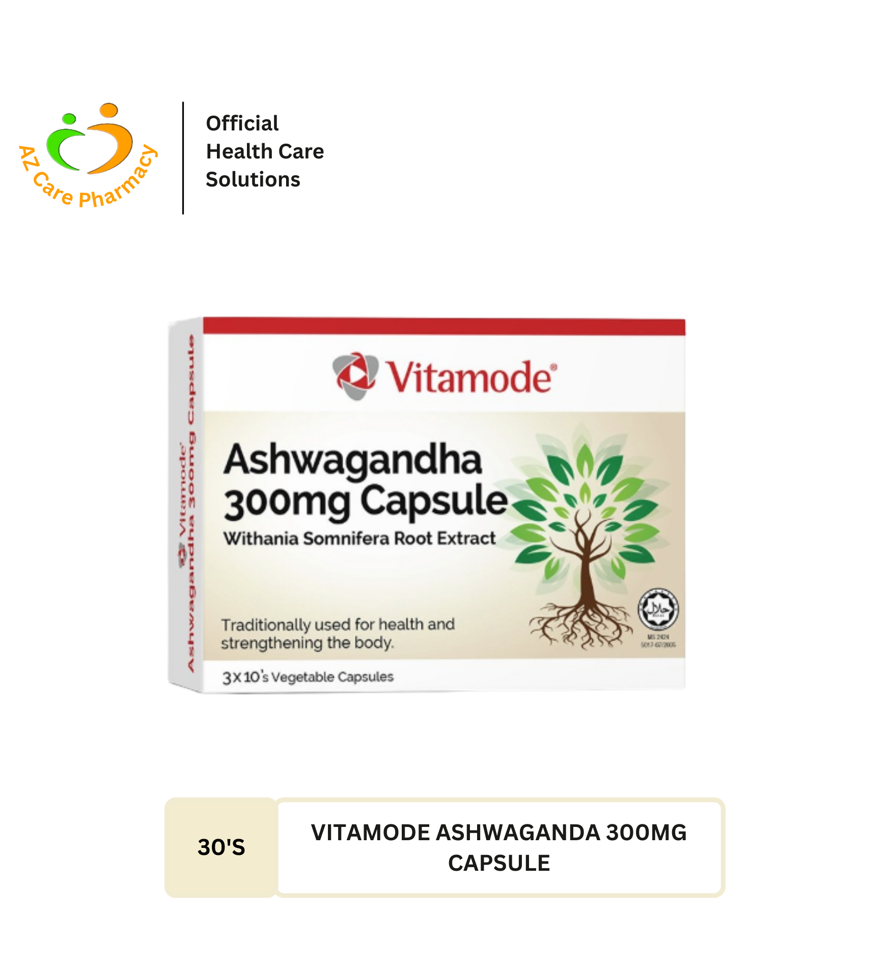 Vitamode Ashwaganda 300mg Capsule 30S