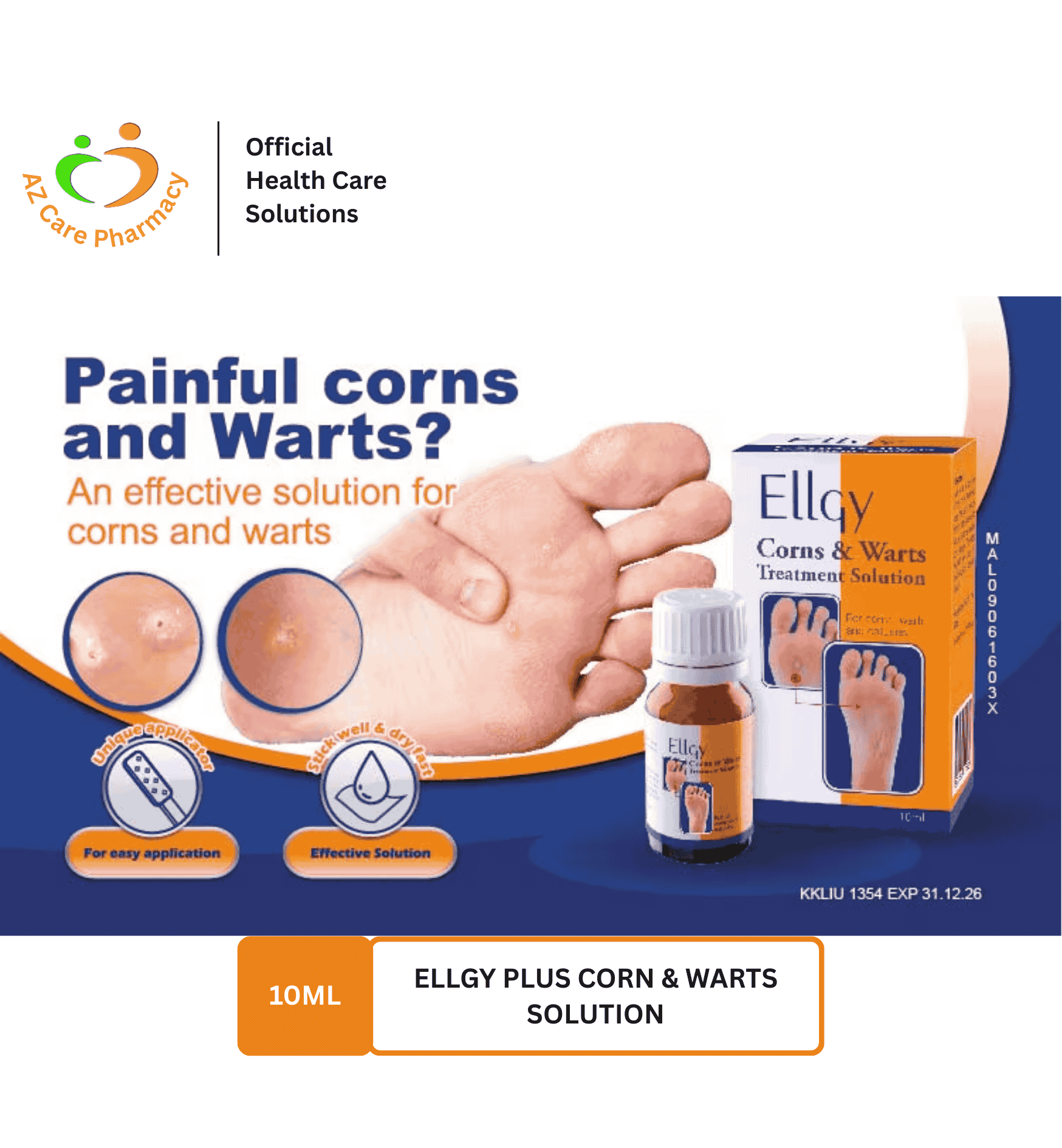 Ellgy Plus Corn & Warts Solution 10ml - Image 2