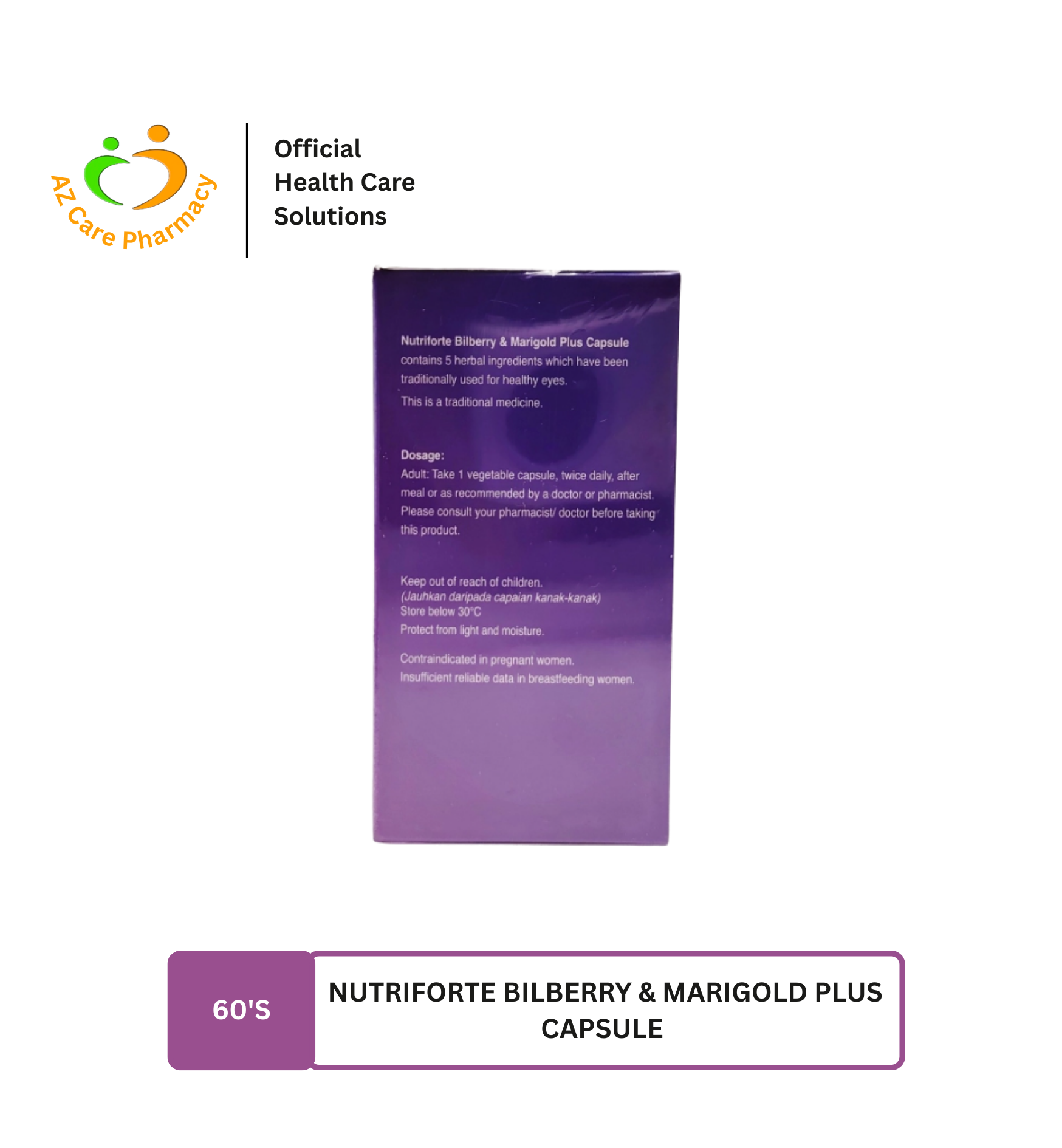 Nutriforte Bilberry & Marigold Plus Capsule 60s - Image 3