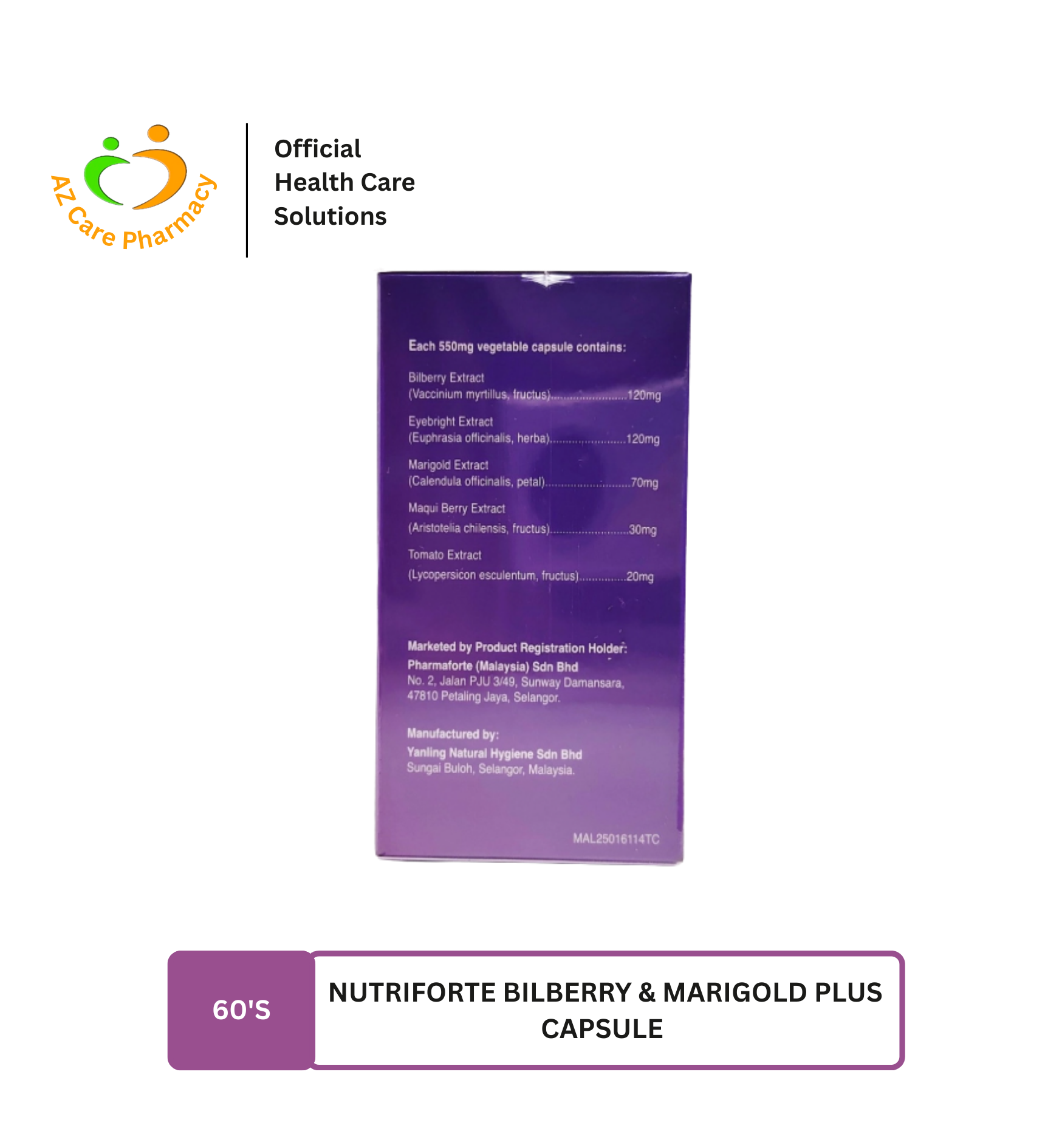 Nutriforte Bilberry & Marigold Plus Capsule 60s - Image 4