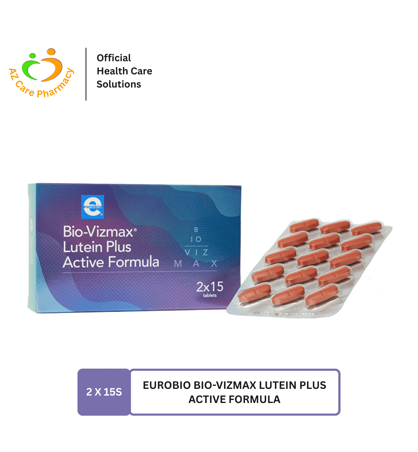 Eurobio Bio-Vizmax Lutein Plus Active Formula 2X15S - Image 3