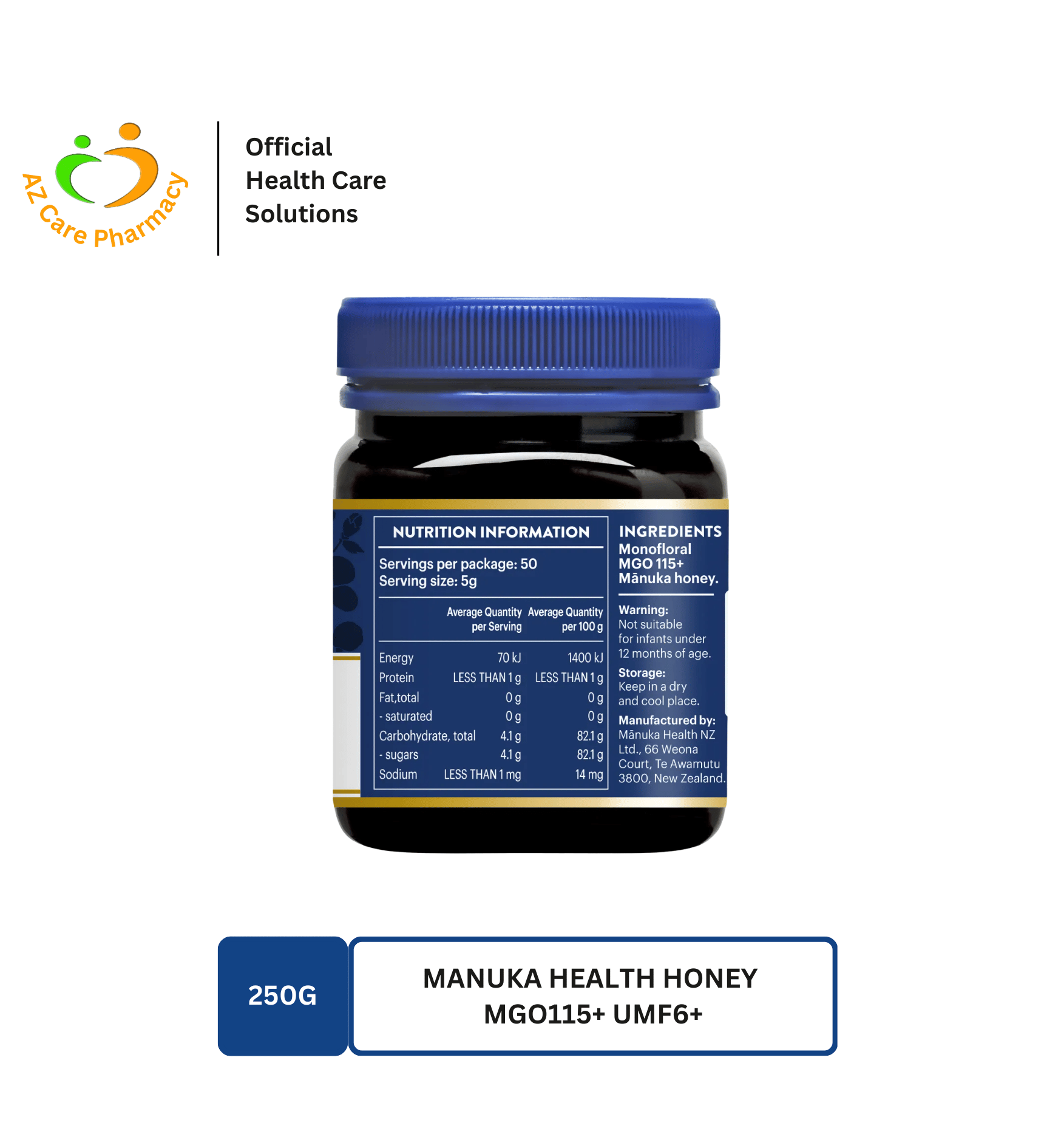 Manuka Health Honey MGO 115+ UMF 6+ 250g - Image 3
