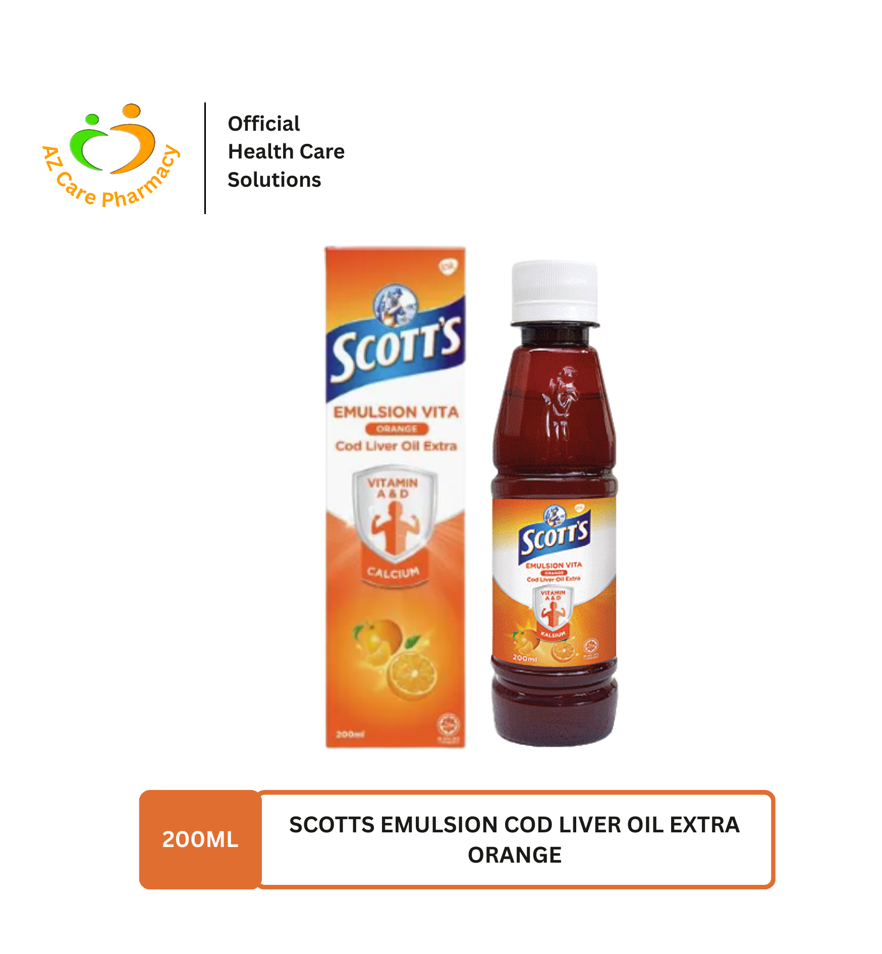 Scotts Emulsion Cod Liver Oil Extra Orange
