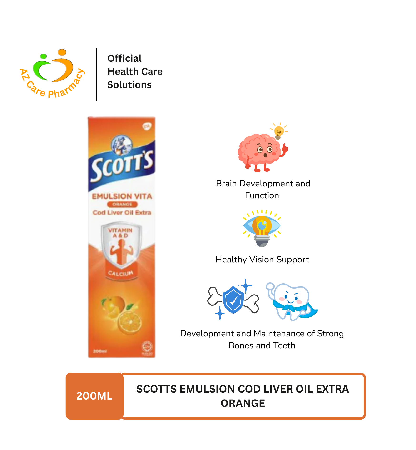 Scotts Emulsion Cod Liver Oil Extra Orange - Image 3