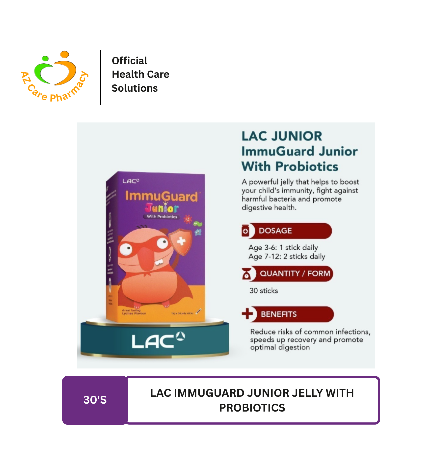LAC Immuguard Junior Jelly Lychee 30s - Image 4