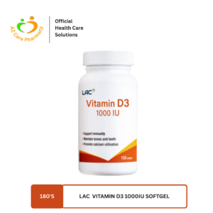 LAC Vitamin D3 1000IU Softgel 180s