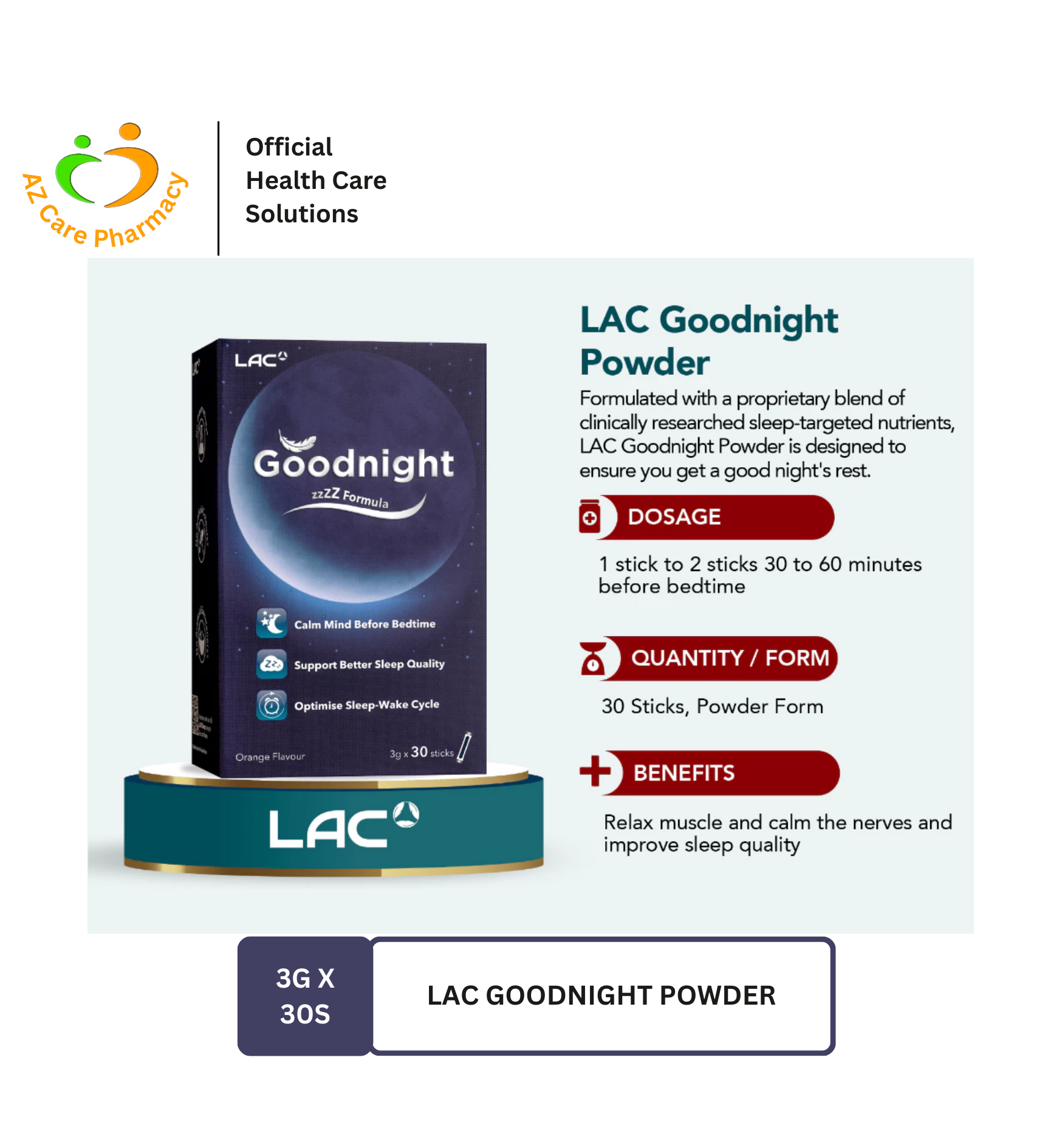 LAC Goodnight Powder Orange 3gX30s - Image 3