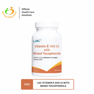 LAC Vitamin E 400IU With Mixed Tocopherols 180s