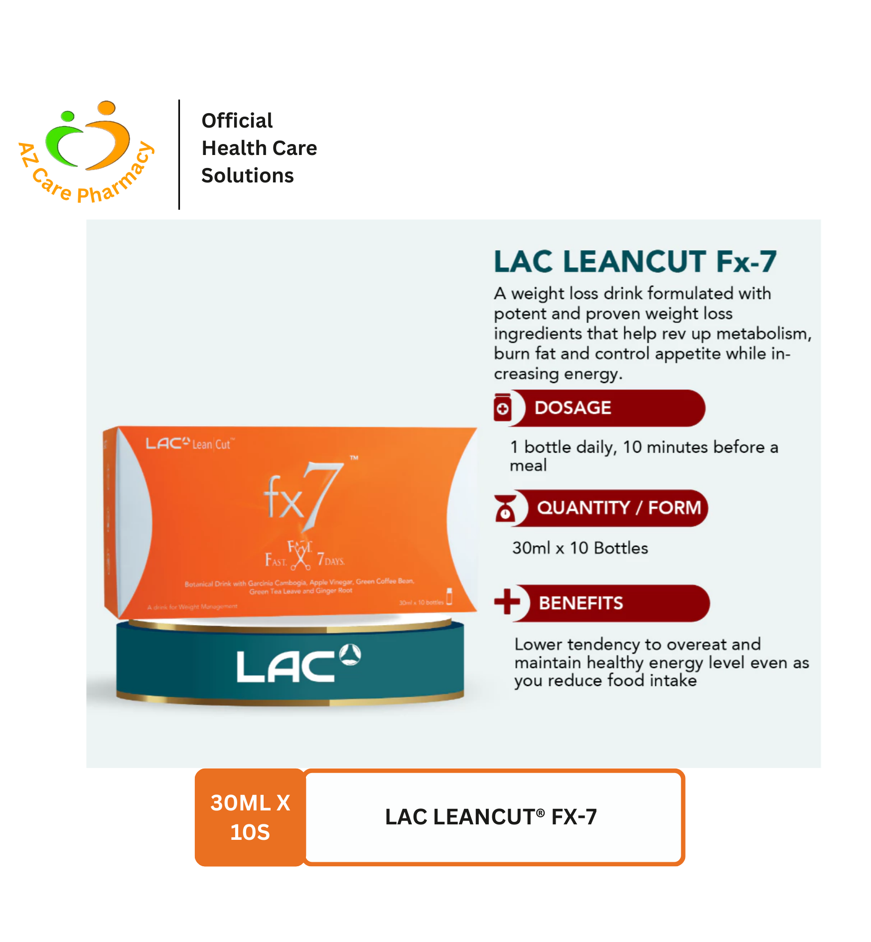 LAC Leancut FX-7 30ml x 10s - Image 3